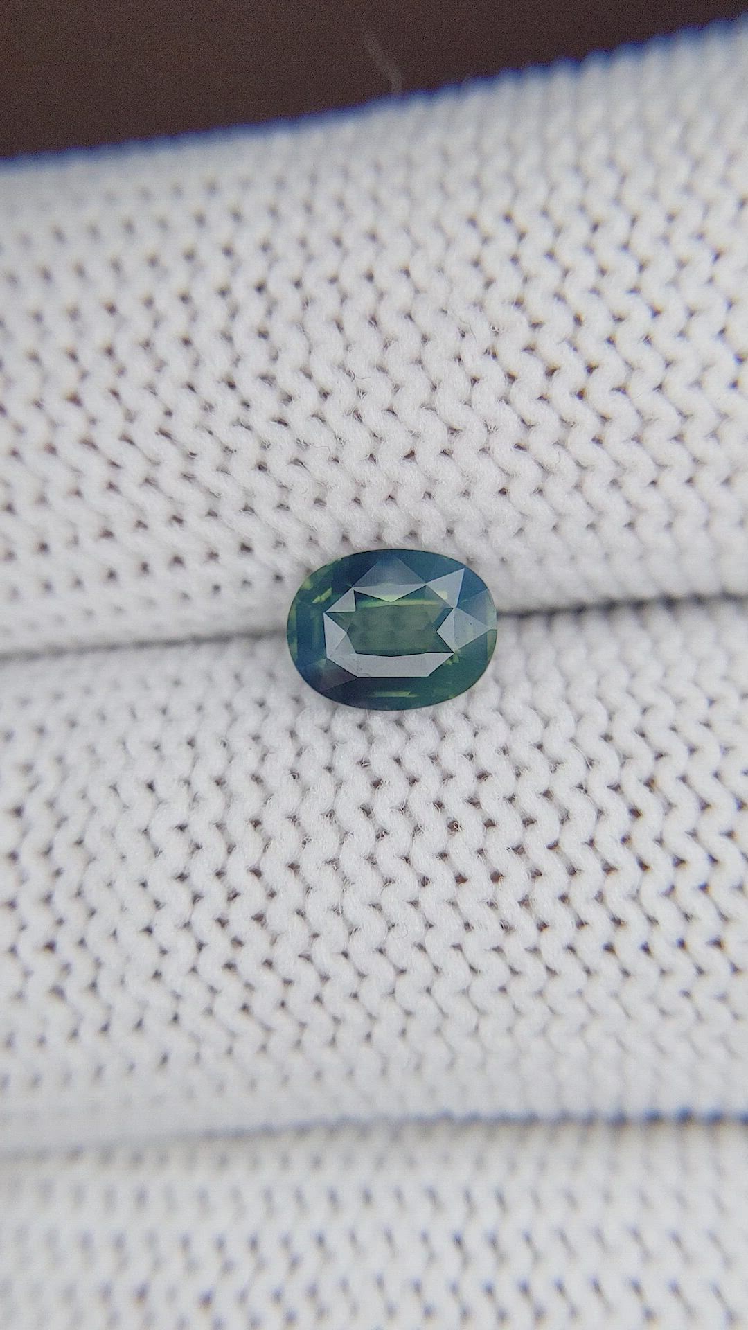 1.05 Ct. Bluish Green Sapphire from Madagascar Size Video