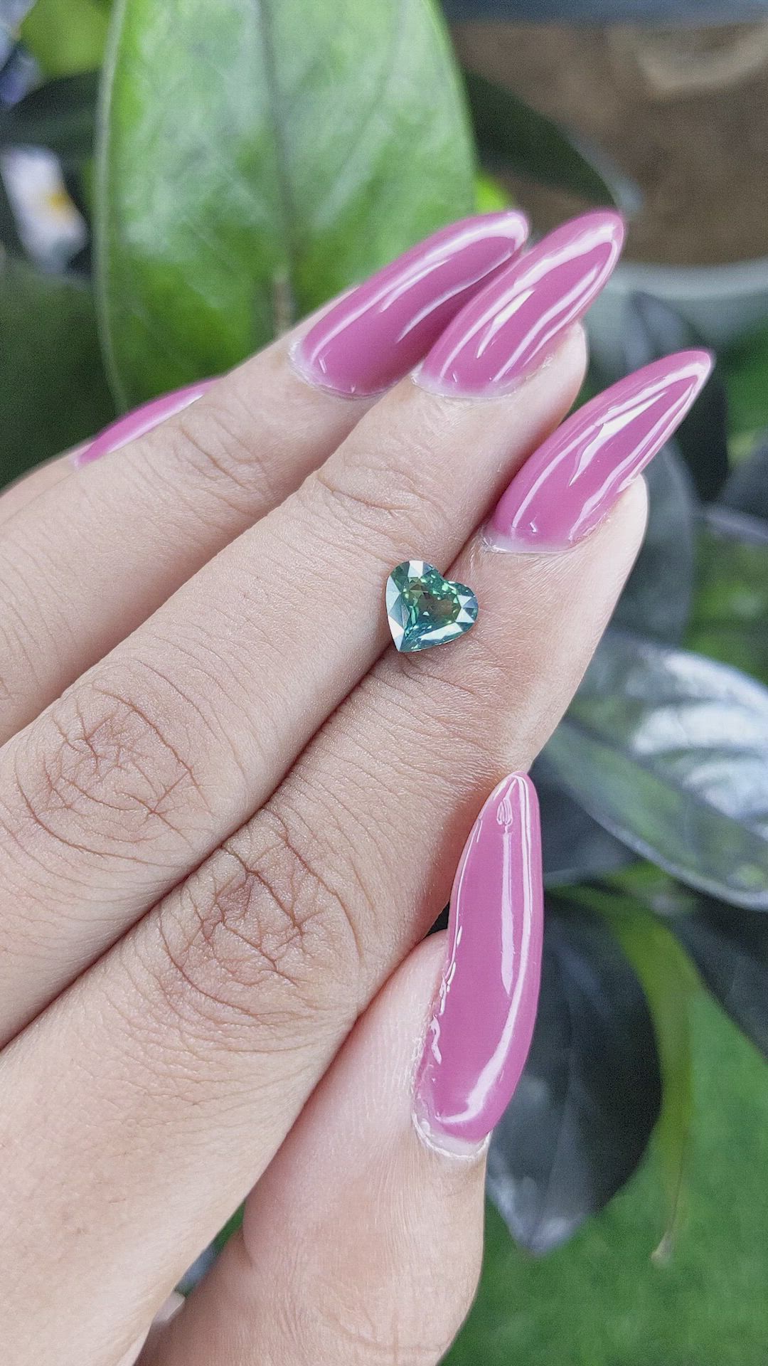 1.07 Ct. Bluish Green Sapphire from Madagascar Size Video