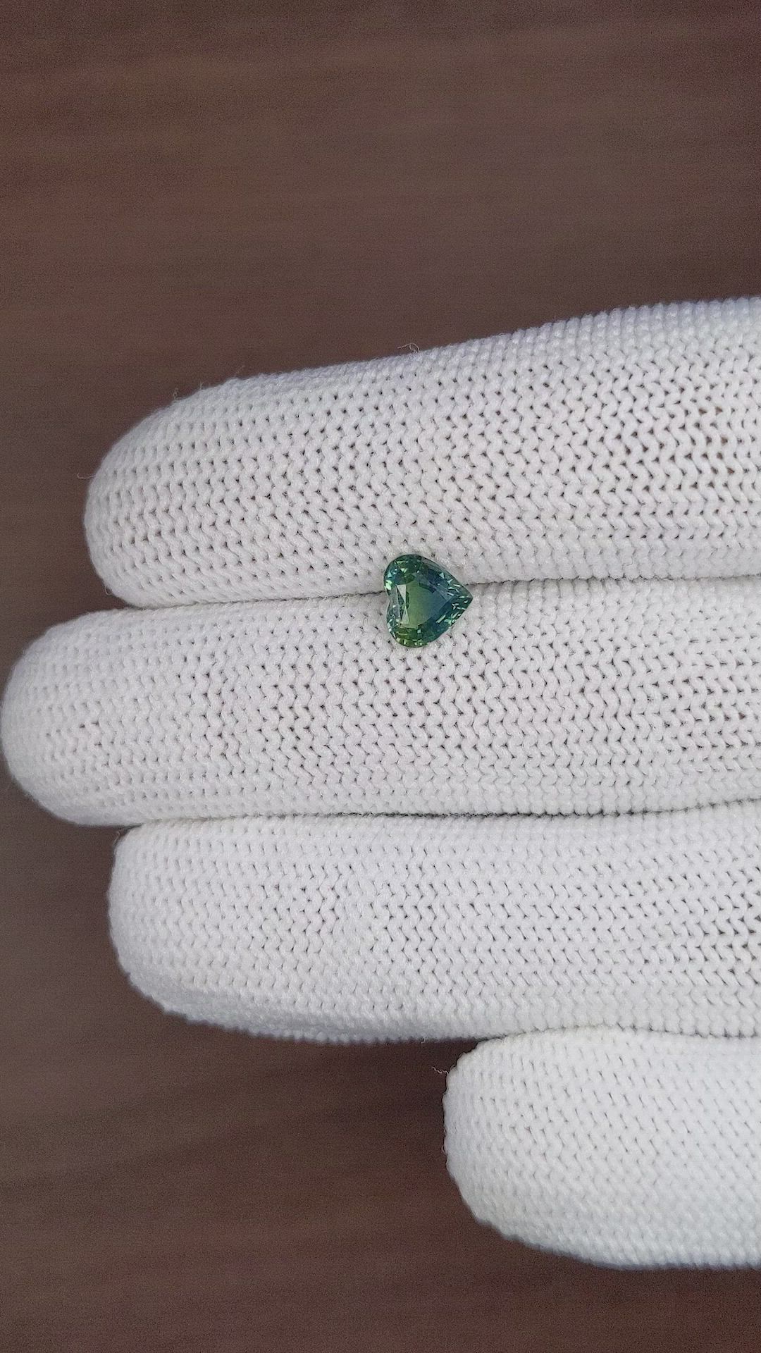 1.07 Ct. Bluish Green Sapphire from Madagascar Size Video