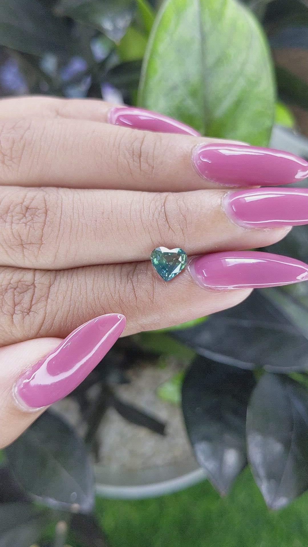 1.07 Ct. Bluish Green Sapphire from Madagascar Size Video