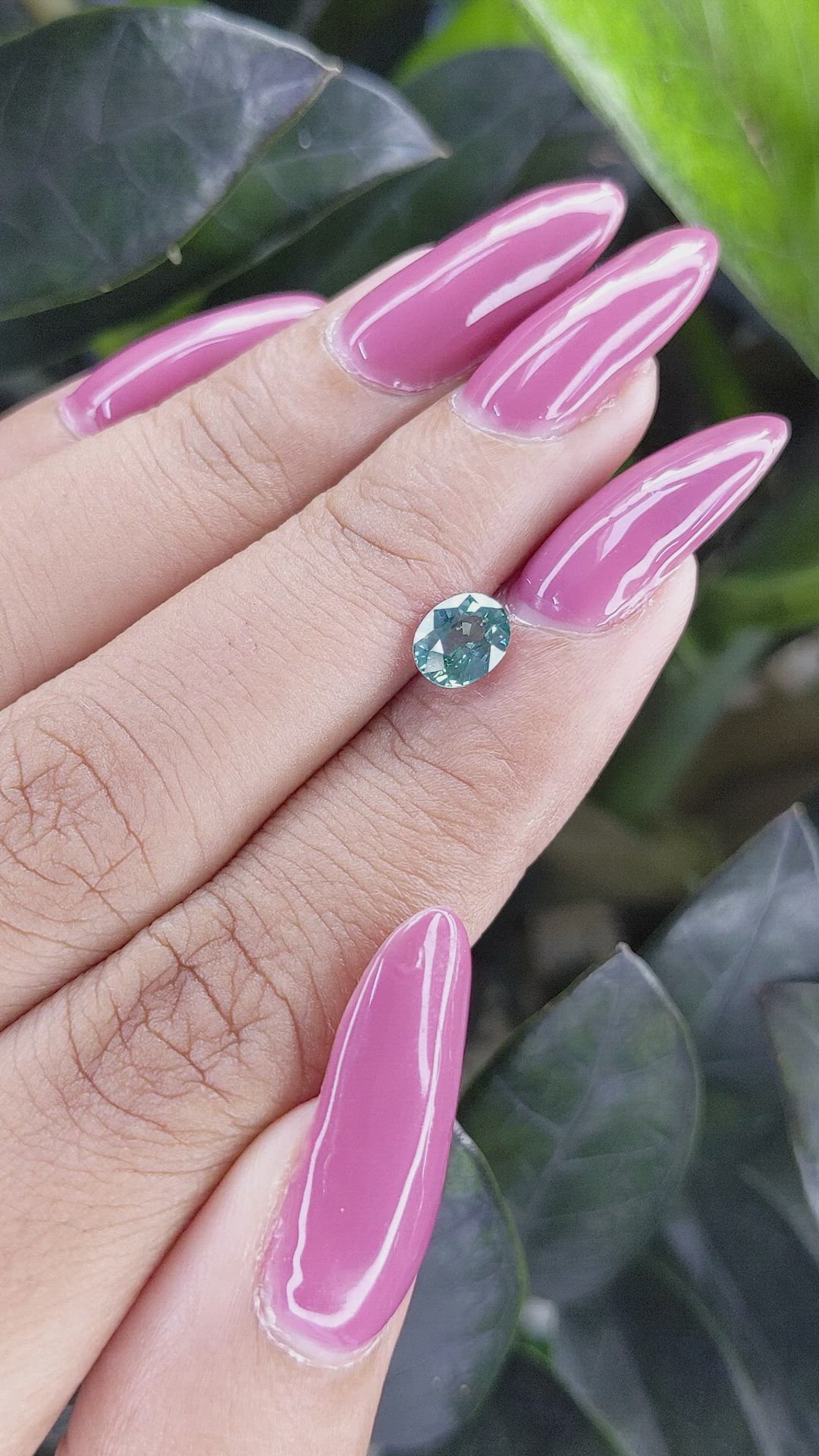 0.99 Ct. Greenish Blue Sapphire from Madagascar Size Video