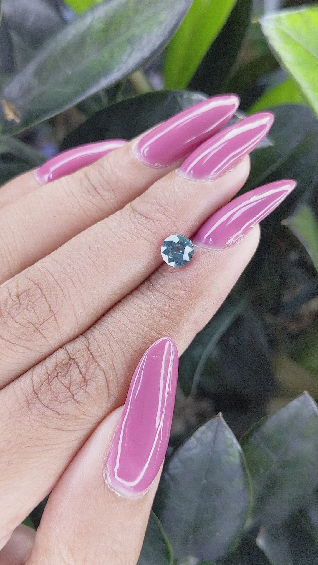 0.98 Ct. Greenish Blue Sapphire from Madagascar Size Video