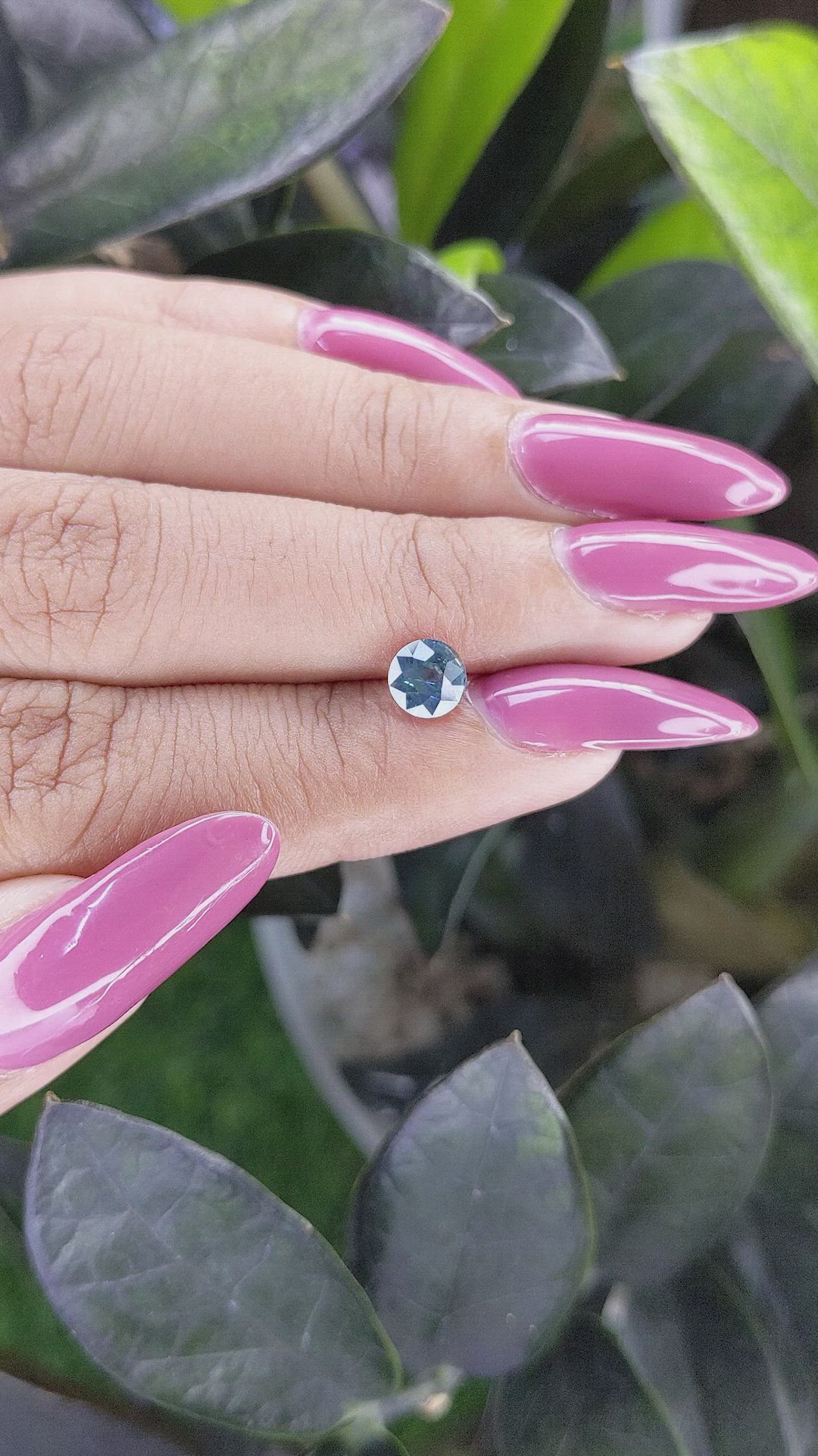 0.98 Ct. Greenish Blue Sapphire from Madagascar Size Video