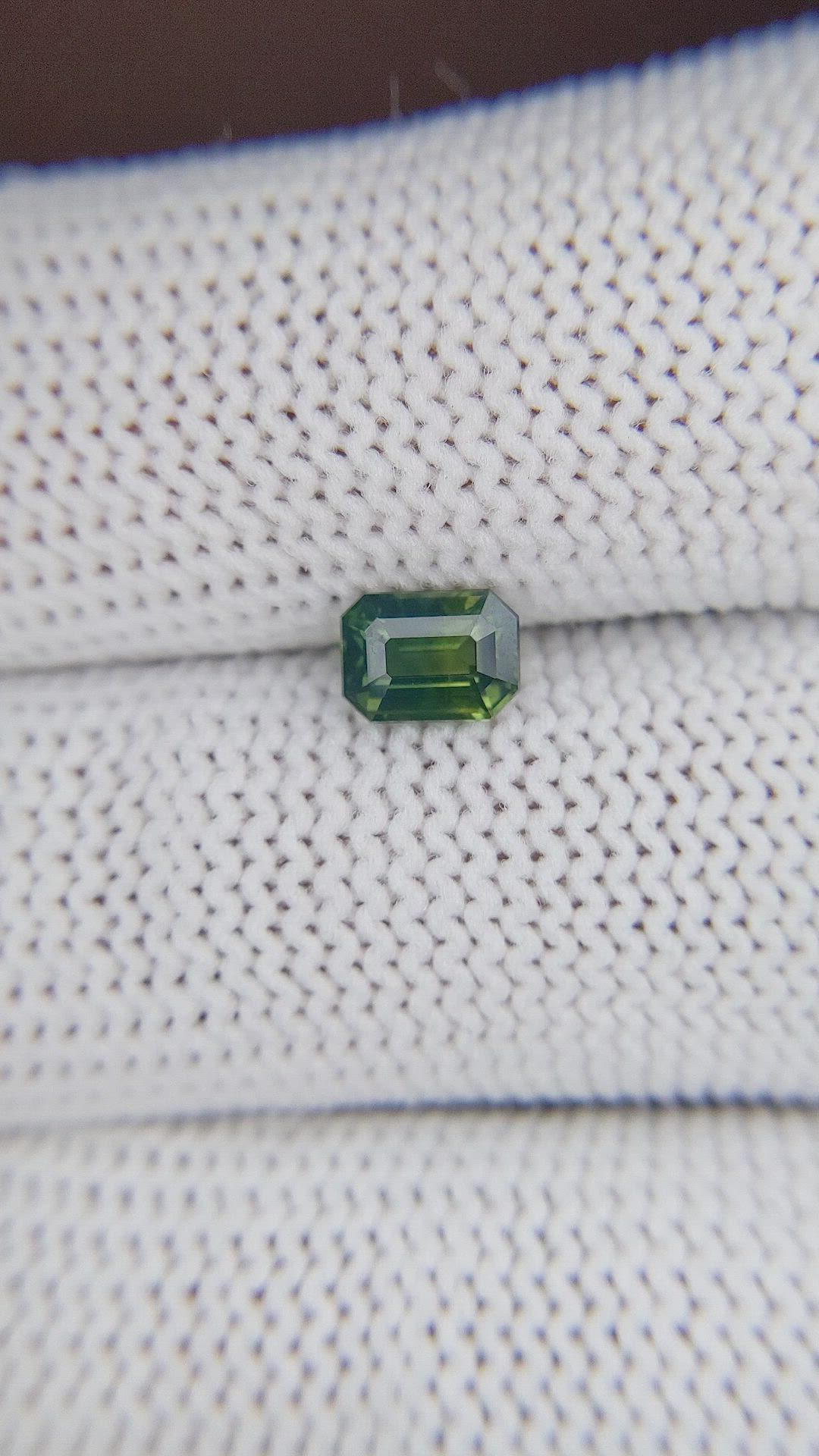 0.92 Ct. Bluish Green Sapphire from Madagascar Size Video