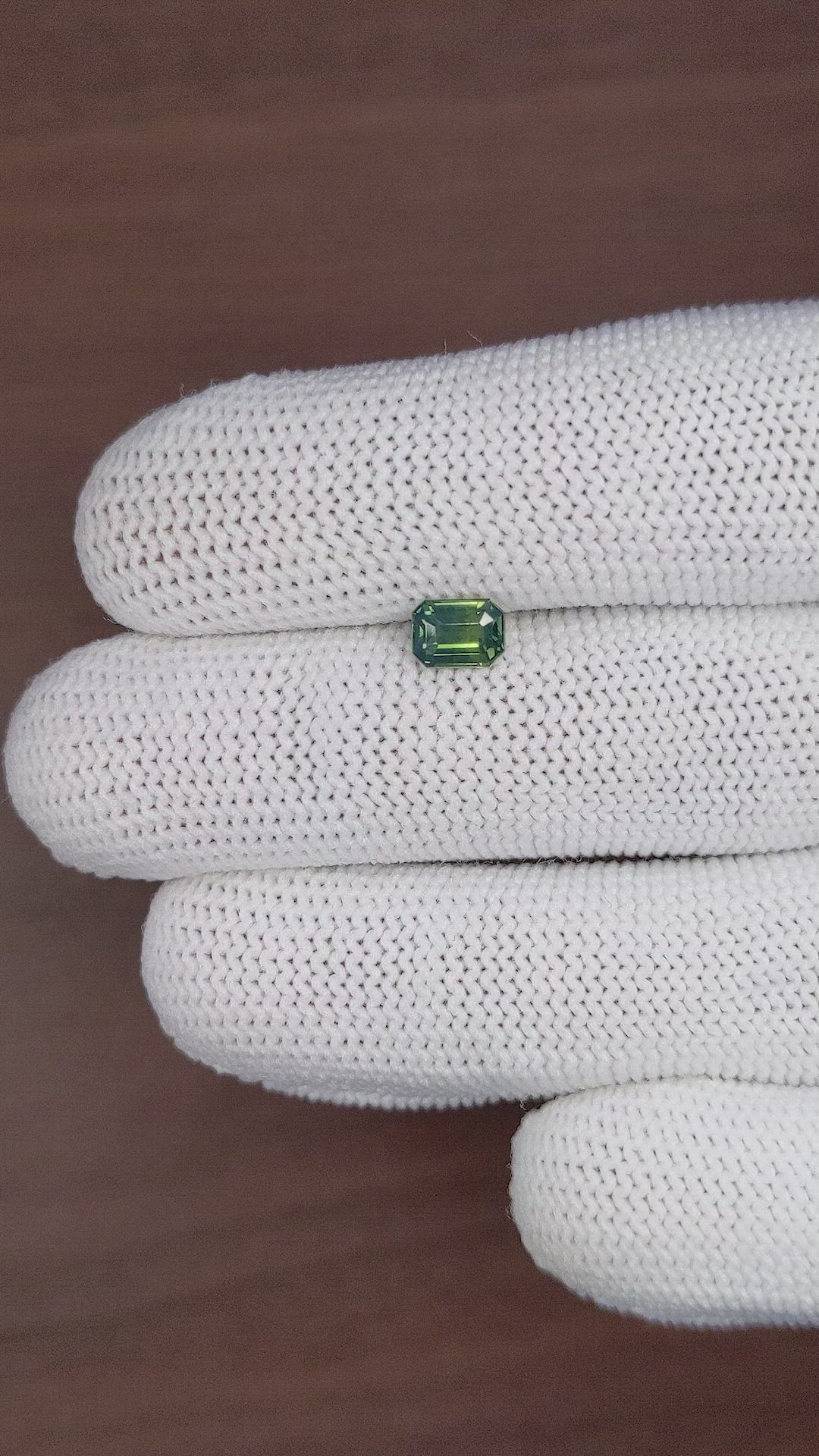 0.92 Ct. Bluish Green Sapphire from Madagascar Size Video
