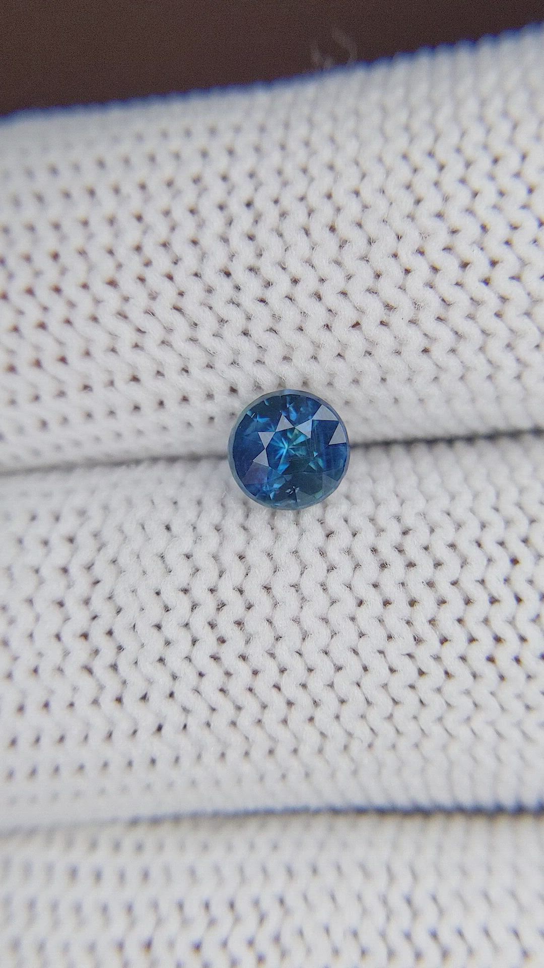 0.97 Ct. Greenish Blue Sapphire from Madagascar Size Video
