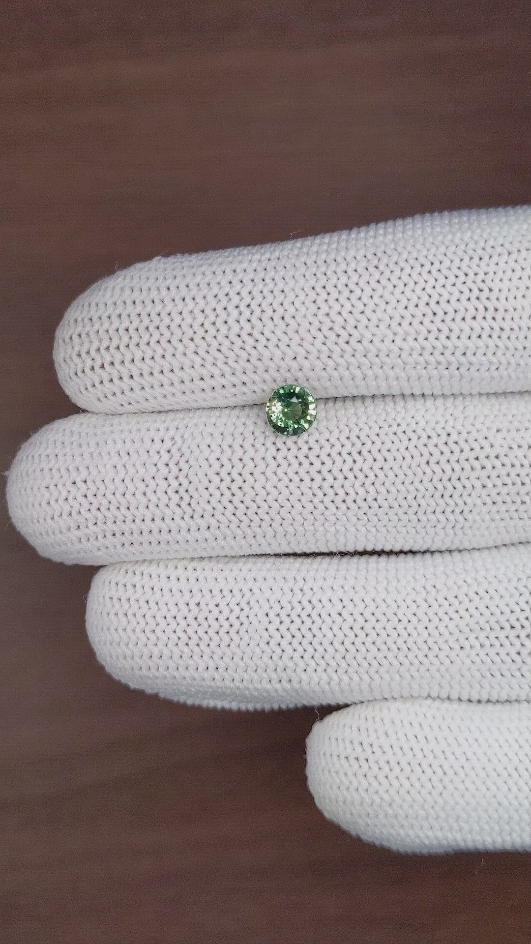 0.99 Ct. Bluish Green Sapphire from Madagascar Size Video