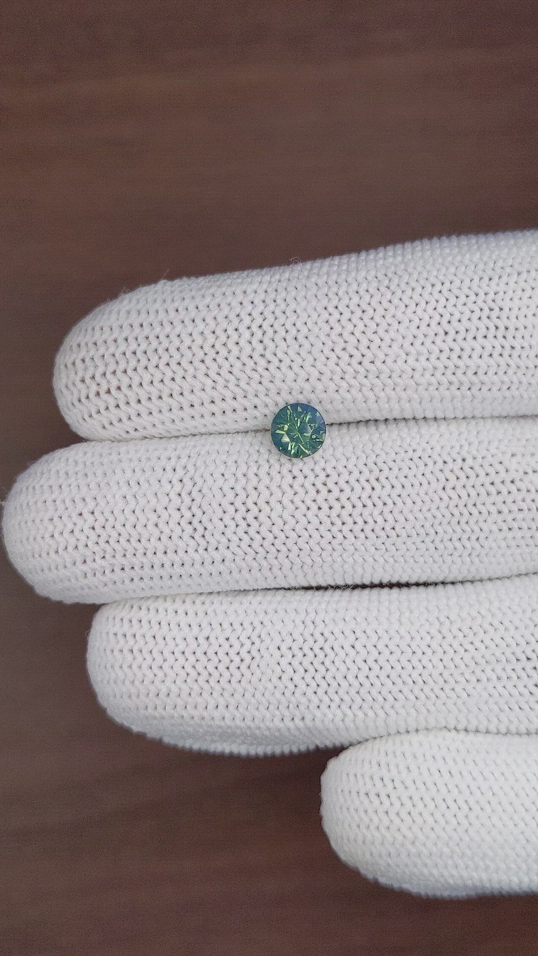 1.09 Ct. Bluish Green Sapphire from Madagascar Size Video