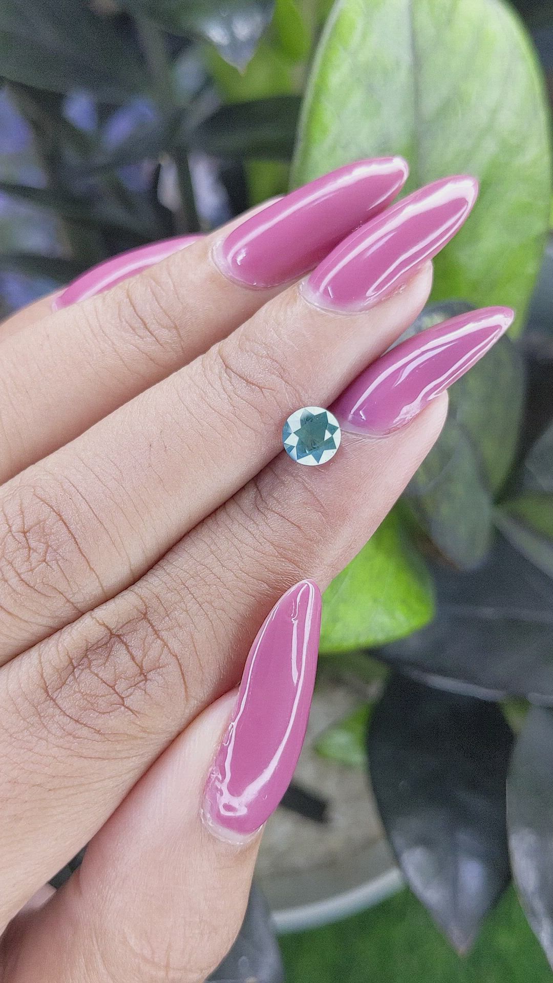 1.09 Ct. Bluish Green Sapphire from Madagascar Size Video