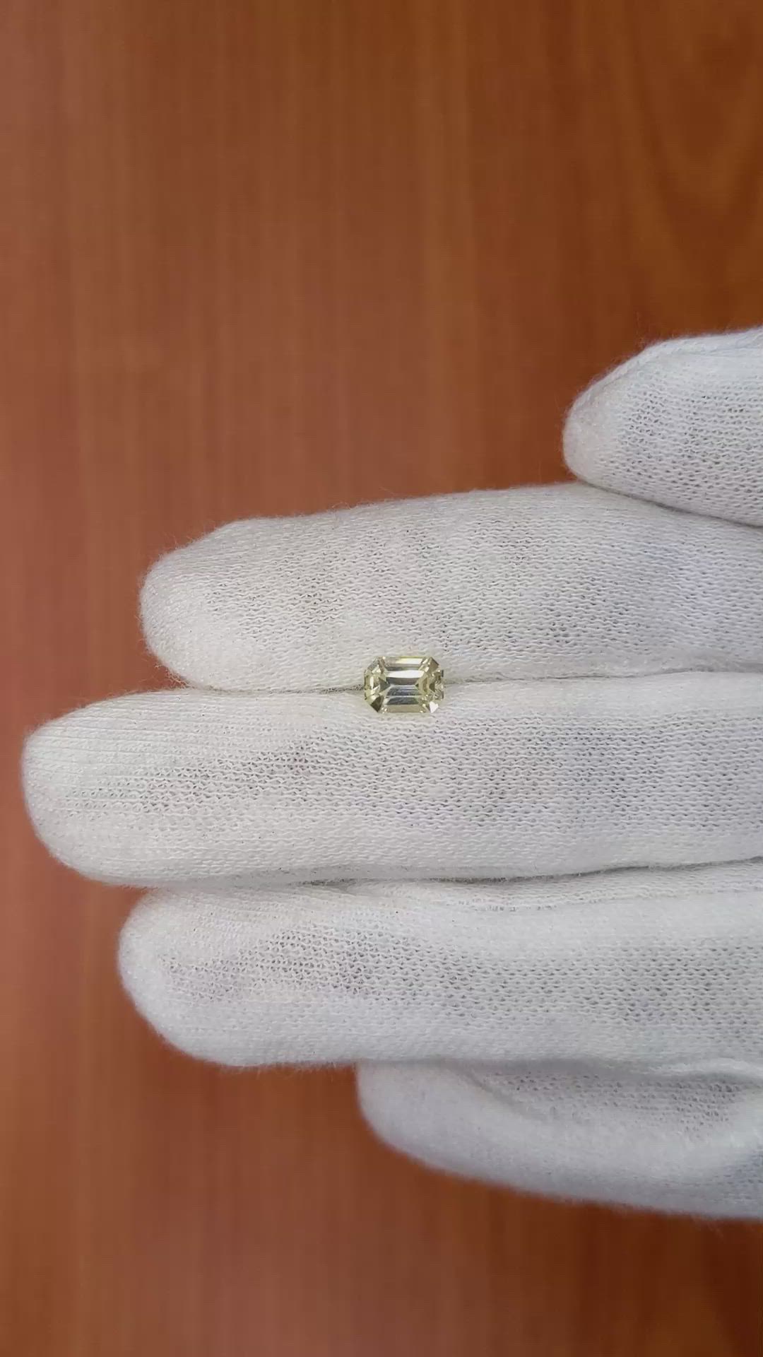 0.87 Ct. Yellow Sapphire from Ceylon (Sri Lanka) Size Video