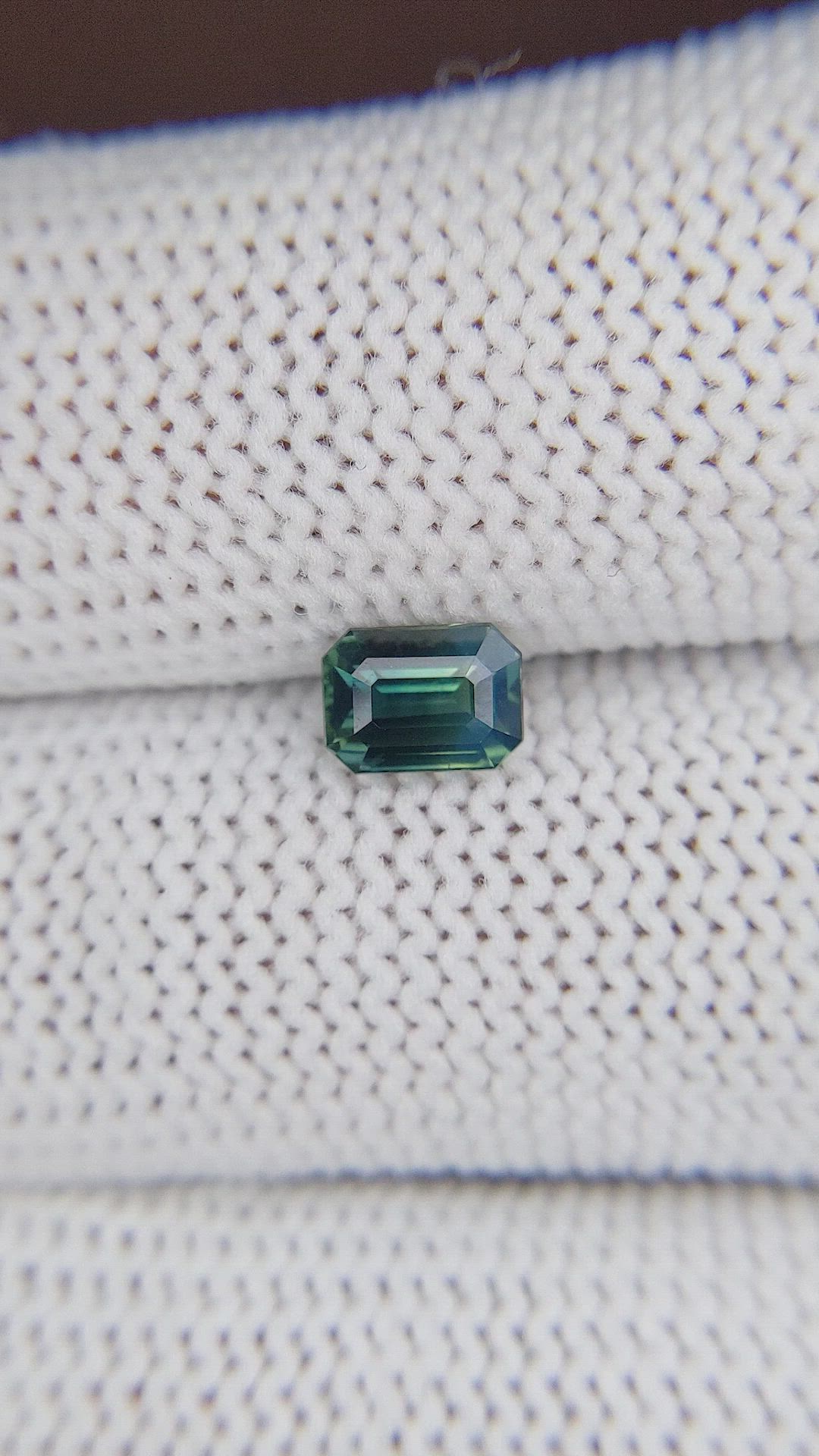 1.01 Ct. Bluish Green Sapphire from Madagascar Size Video