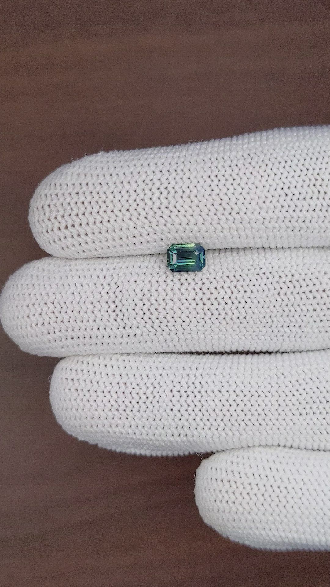 1.01 Ct. Bluish Green Sapphire from Madagascar Size Video