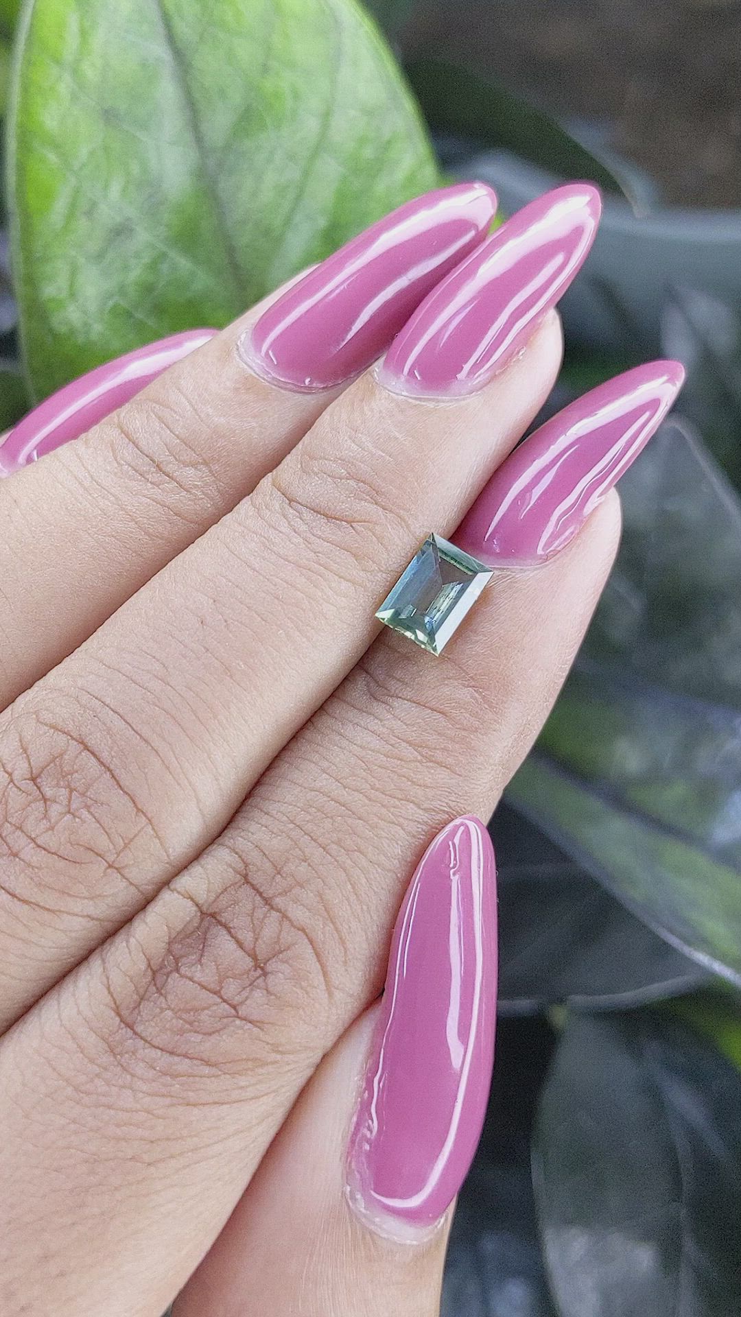 1.03 Ct. Bluish Green Sapphire from Tanzania Size Video