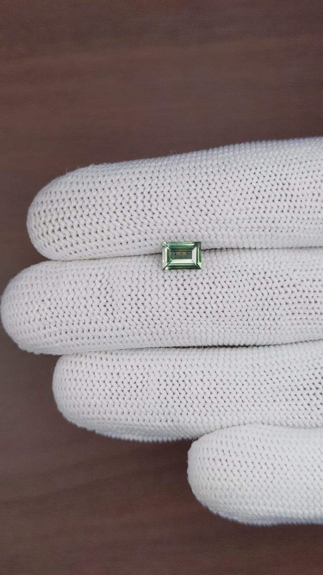 1.03 Ct. Bluish Green Sapphire from Tanzania Size Video