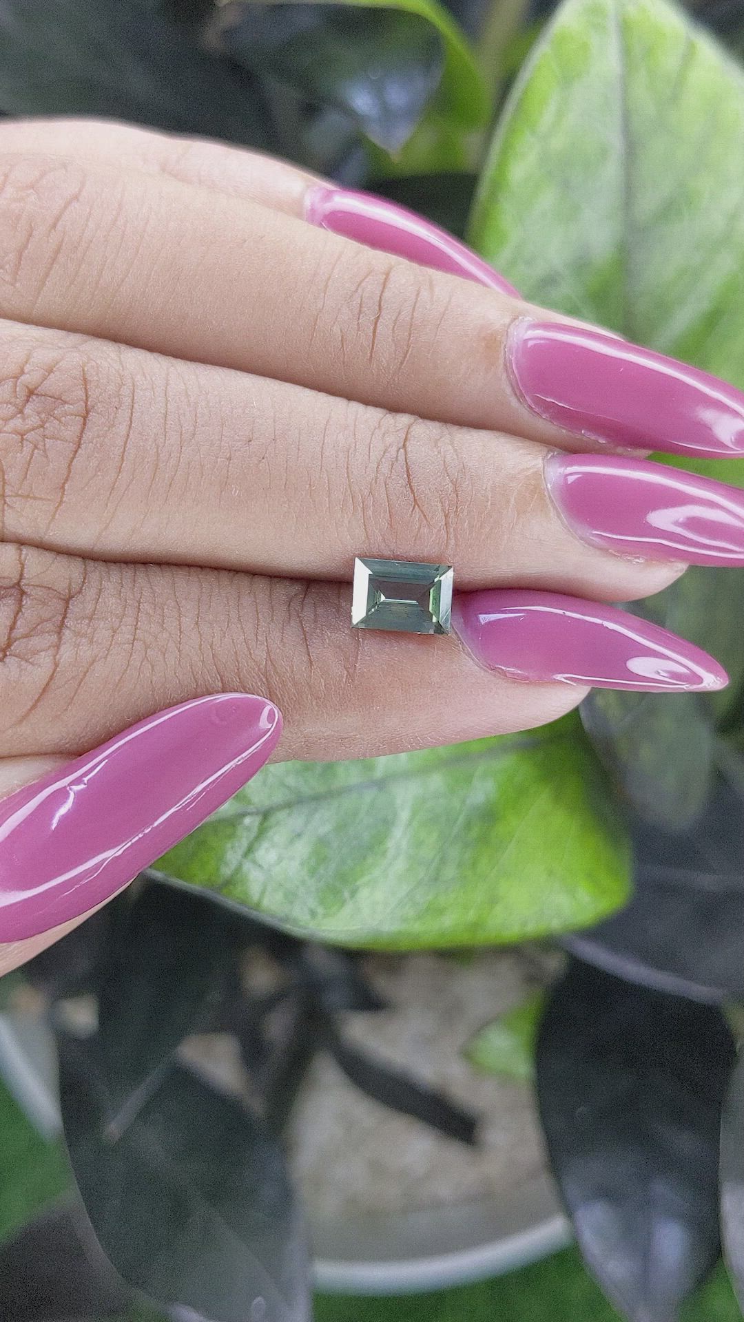 1.03 Ct. Bluish Green Sapphire from Tanzania Size Video