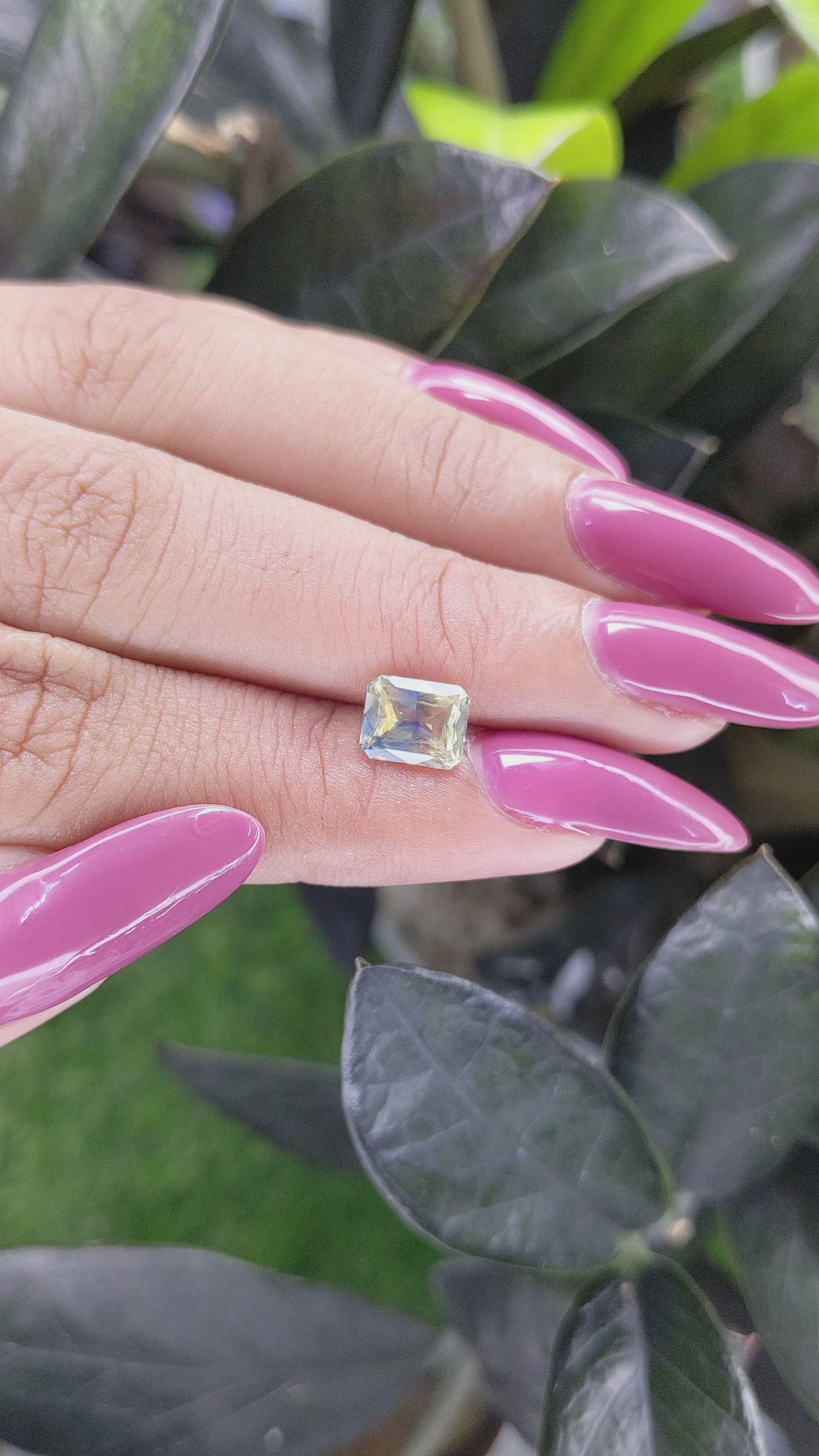 1.65 Ct. Bi Color Sapphire from Africa Size Video