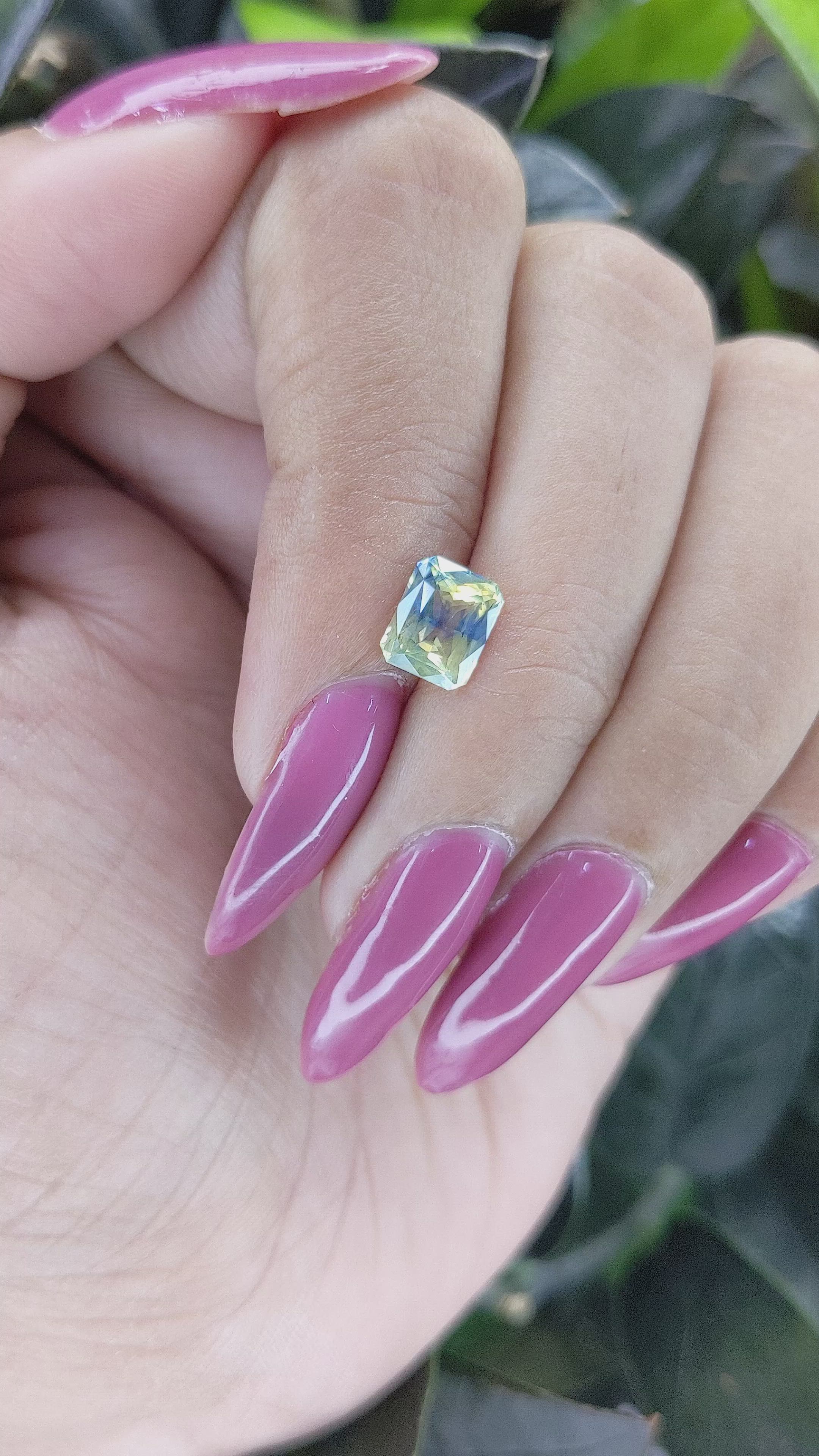 1.65 Ct. Bi Color Sapphire from Africa Size Video