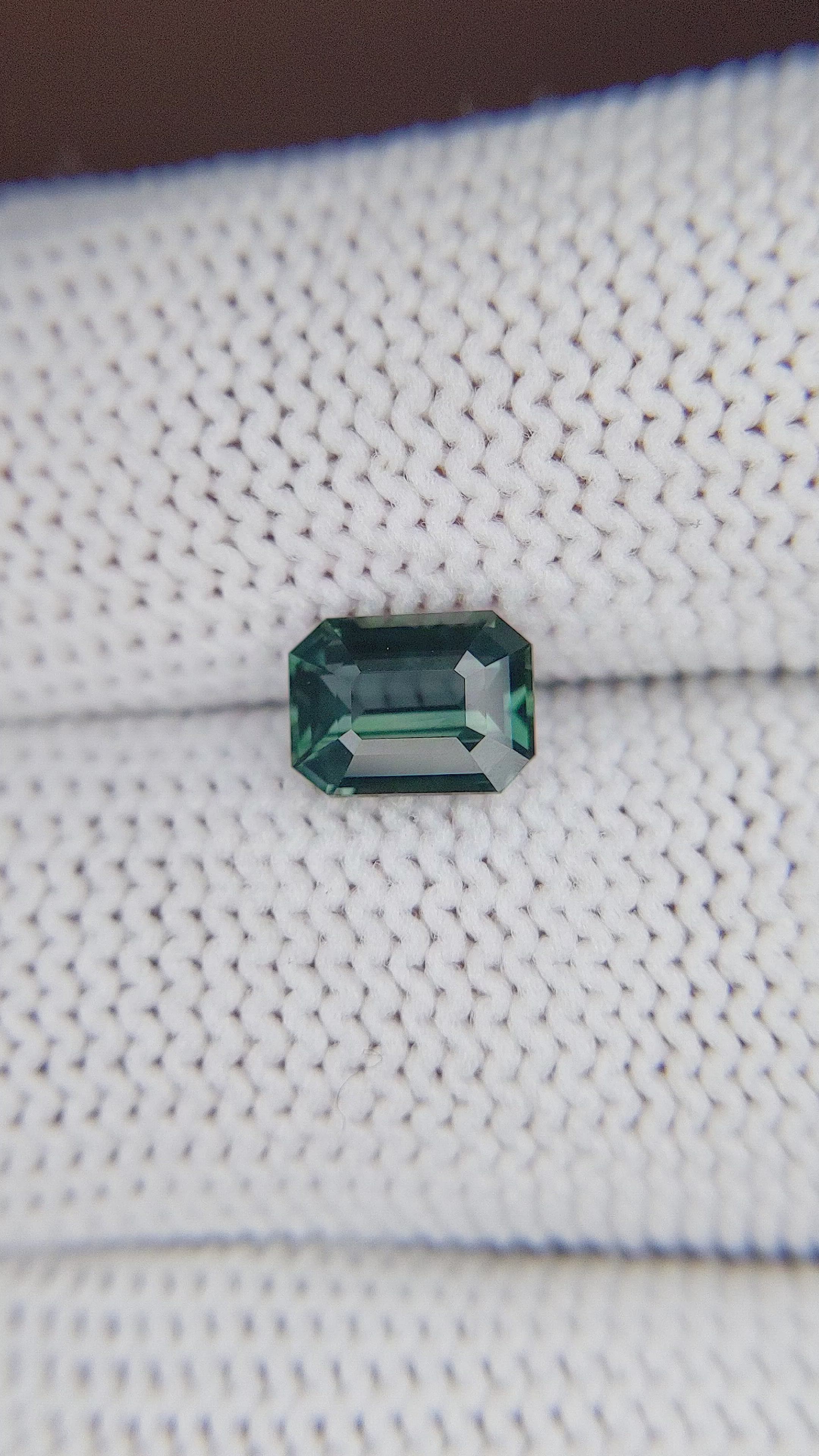 1.51 Ct. Bluish Green Sapphire from Africa Size Video