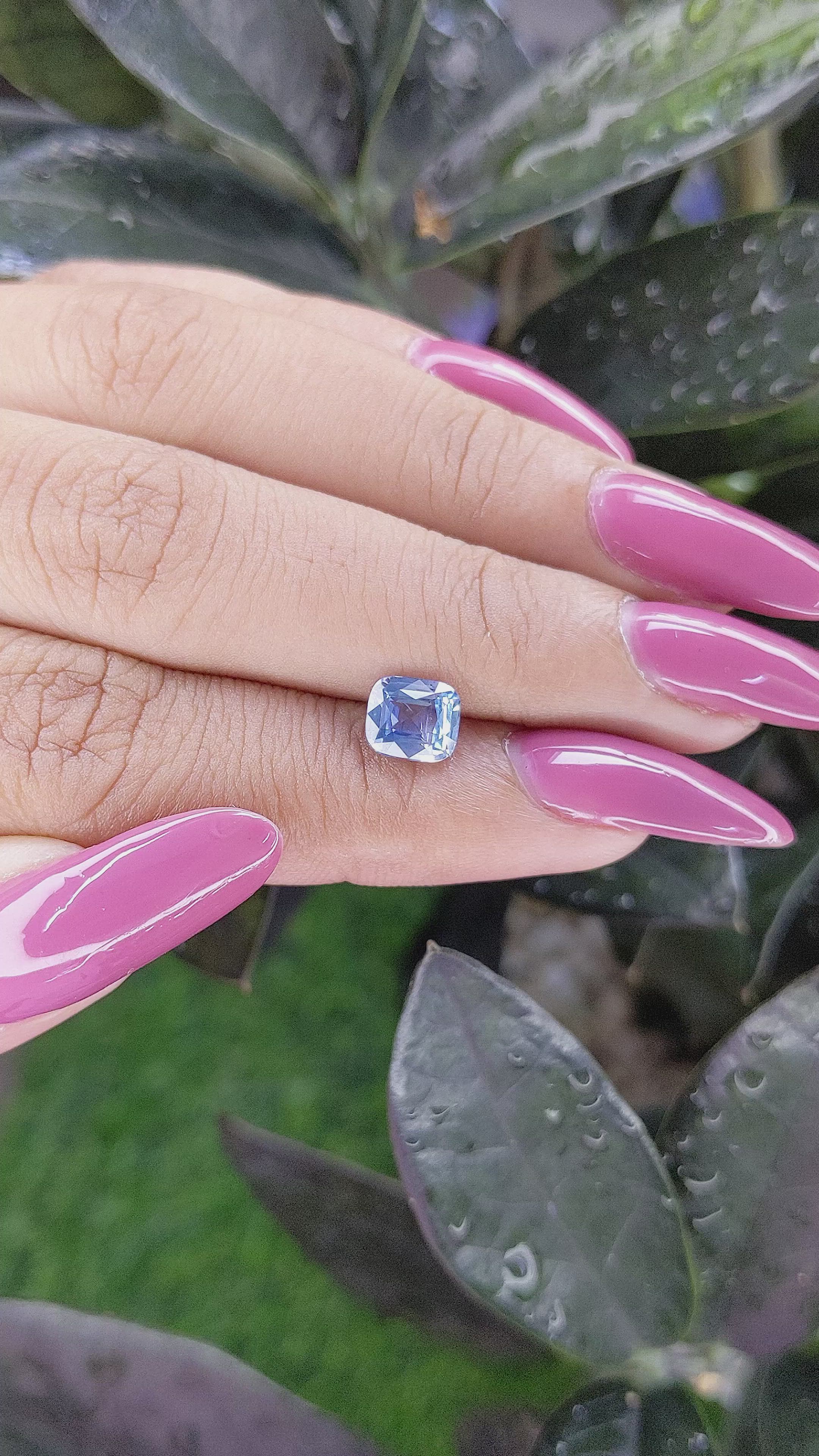 1.54 Ct. Blue Sapphire from Africa Size Video