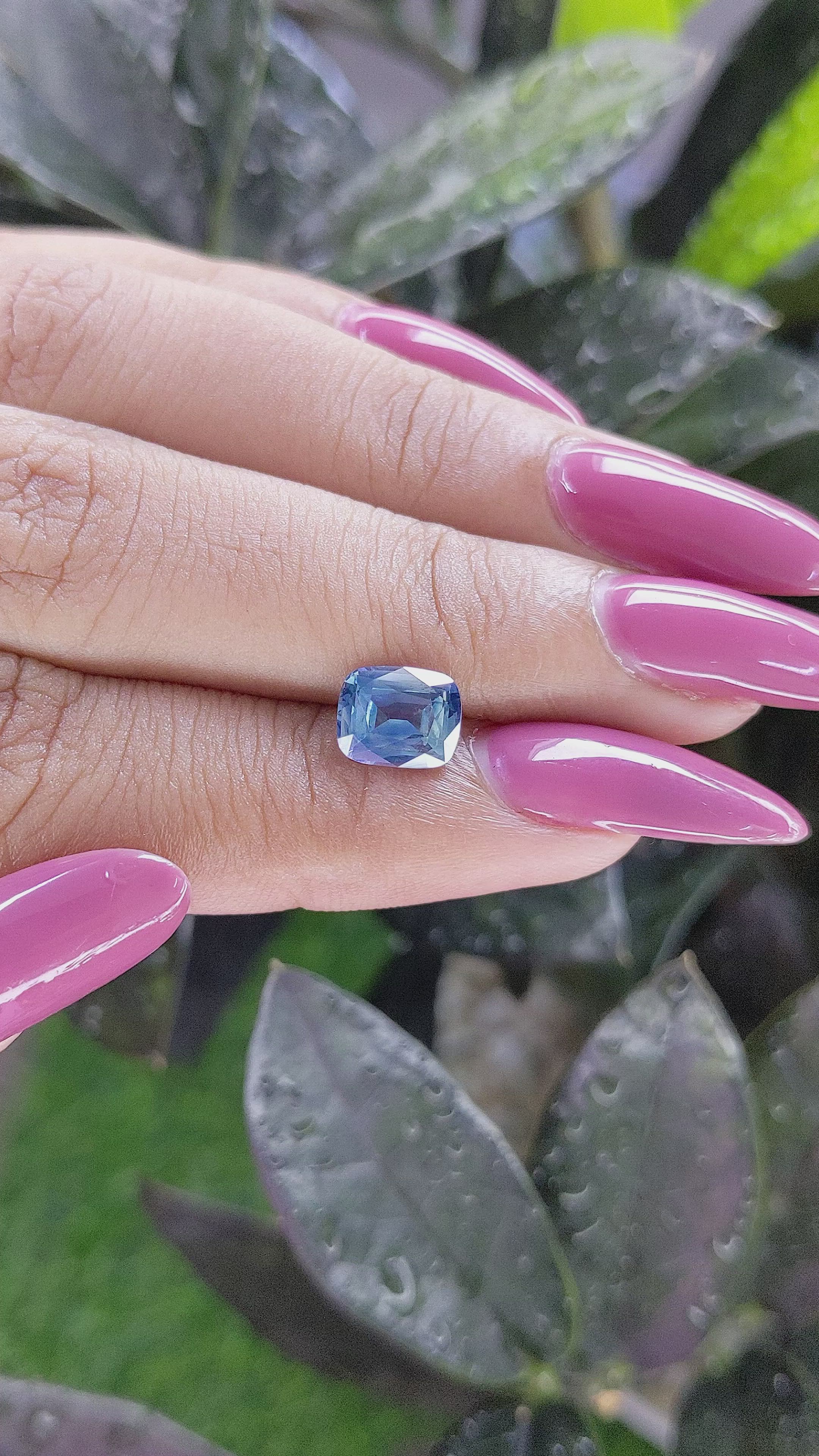 1.83 Ct. Blue Sapphire from Africa Size Video