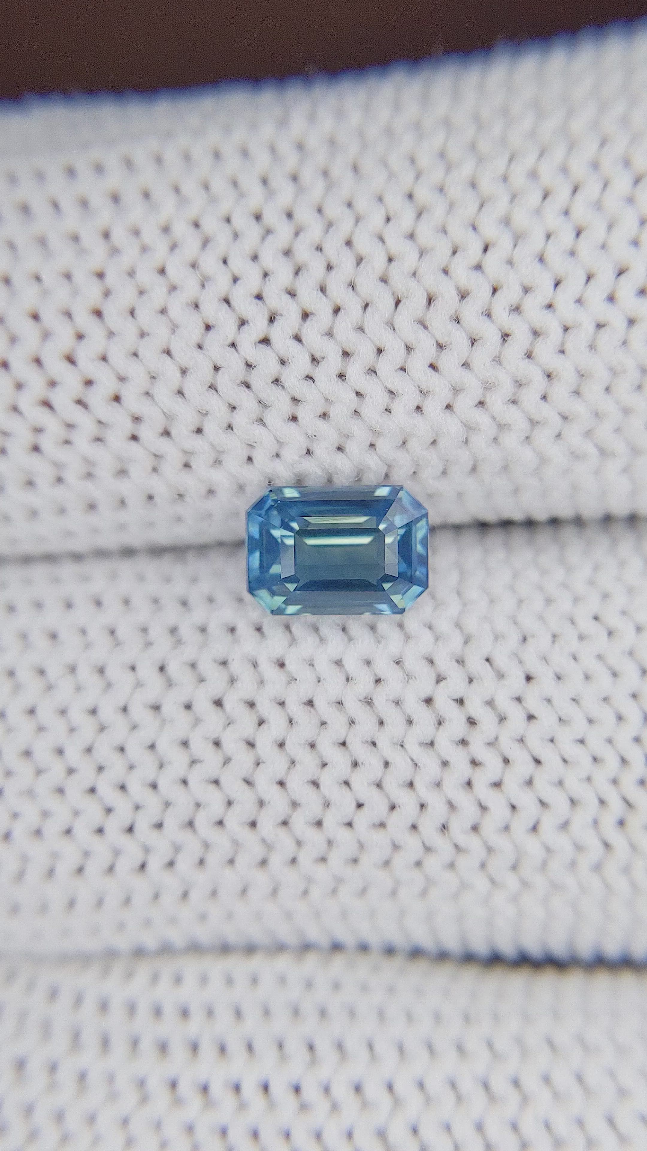 1.41 Ct. Greenish Blue Sapphire from Africa Size Video