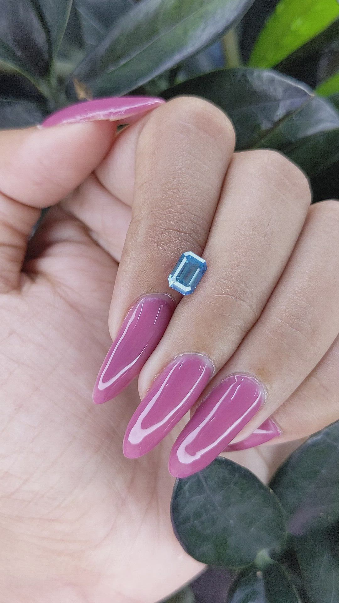 1.41 Ct. Greenish Blue Sapphire from Africa Size Video