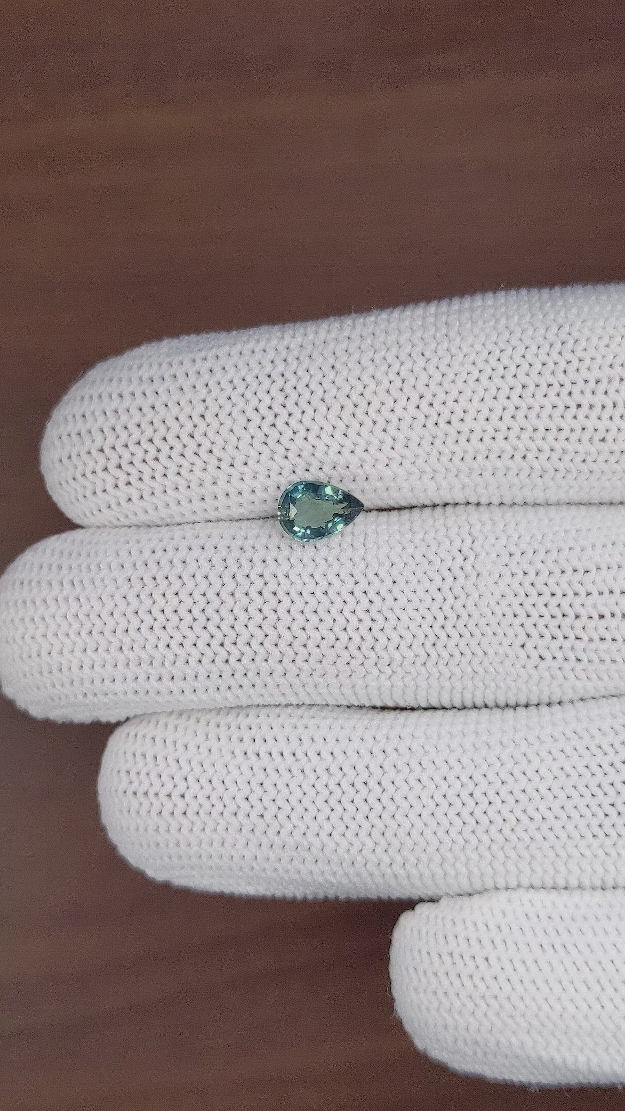 1.02 Ct. Bluish Green Sapphire from Africa Size Video