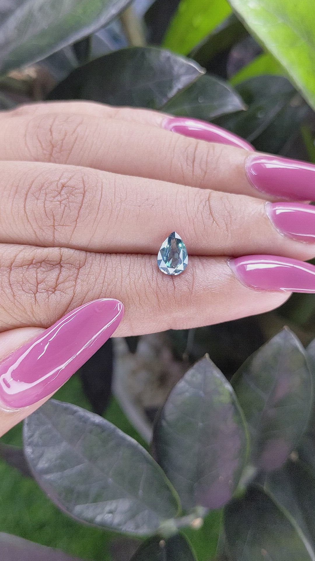 1.02 Ct. Bluish Green Sapphire from Africa Size Video