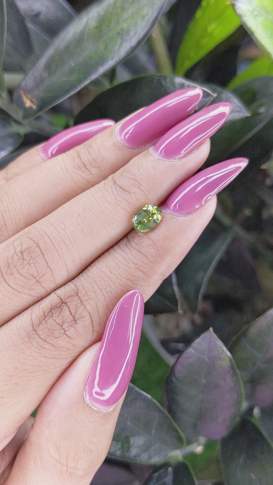 1.03 Ct. Yellowish Green Sapphire from Africa Size Video