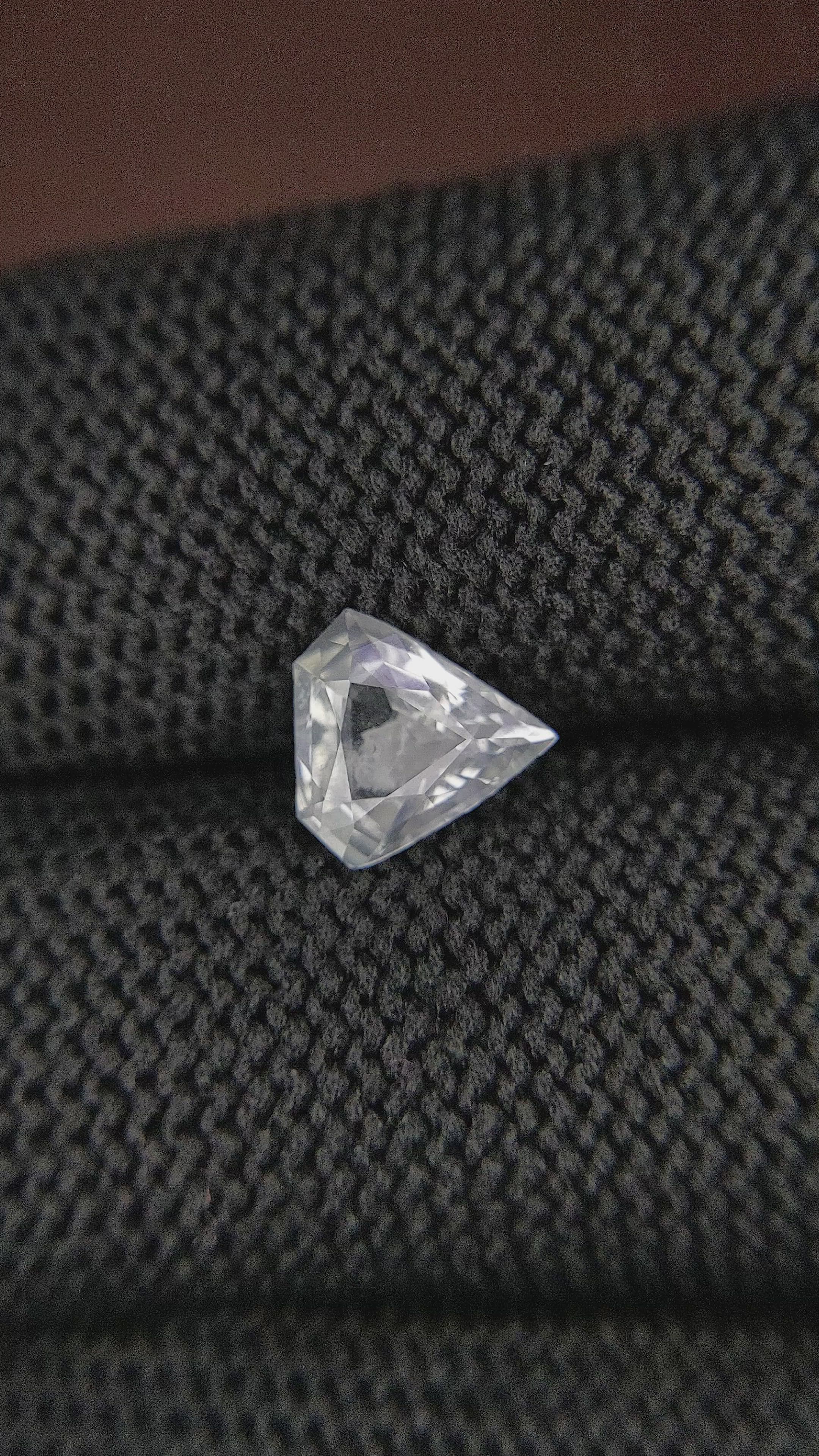 1.30 Ct. White Sapphire from Africa Size Video