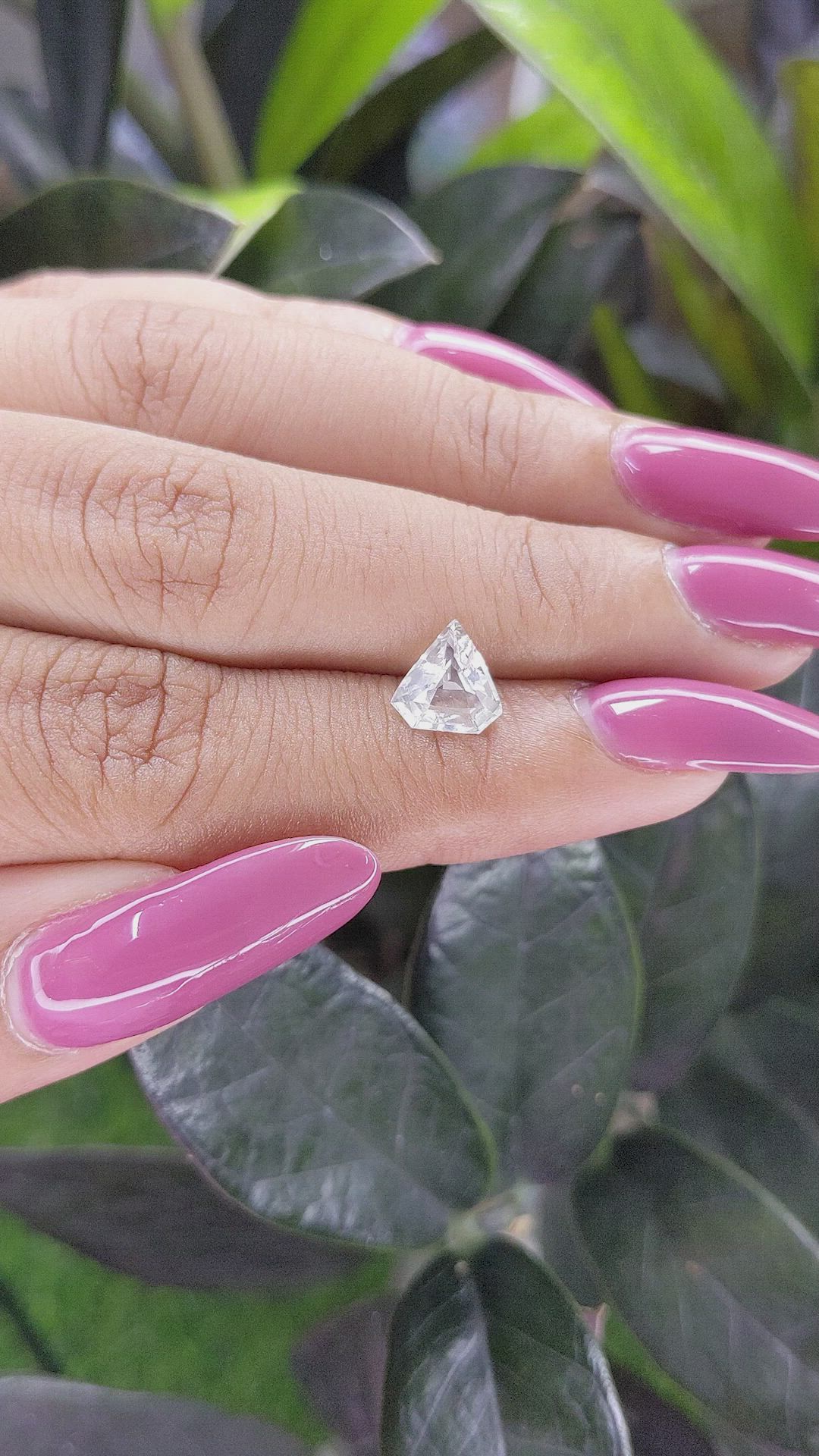 1.30 Ct. White Sapphire from Africa Size Video