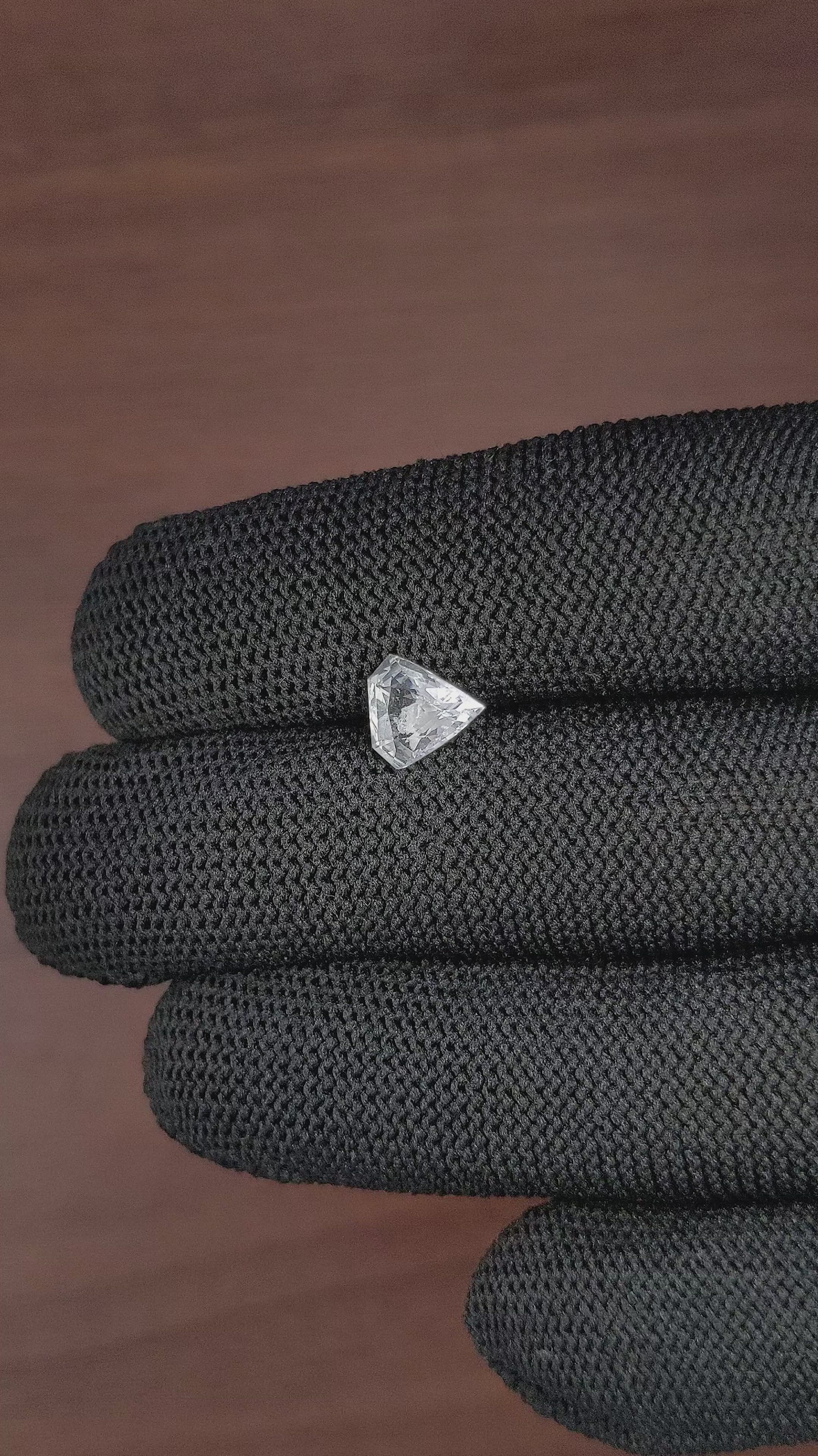 1.30 Ct. White Sapphire from Africa Size Video