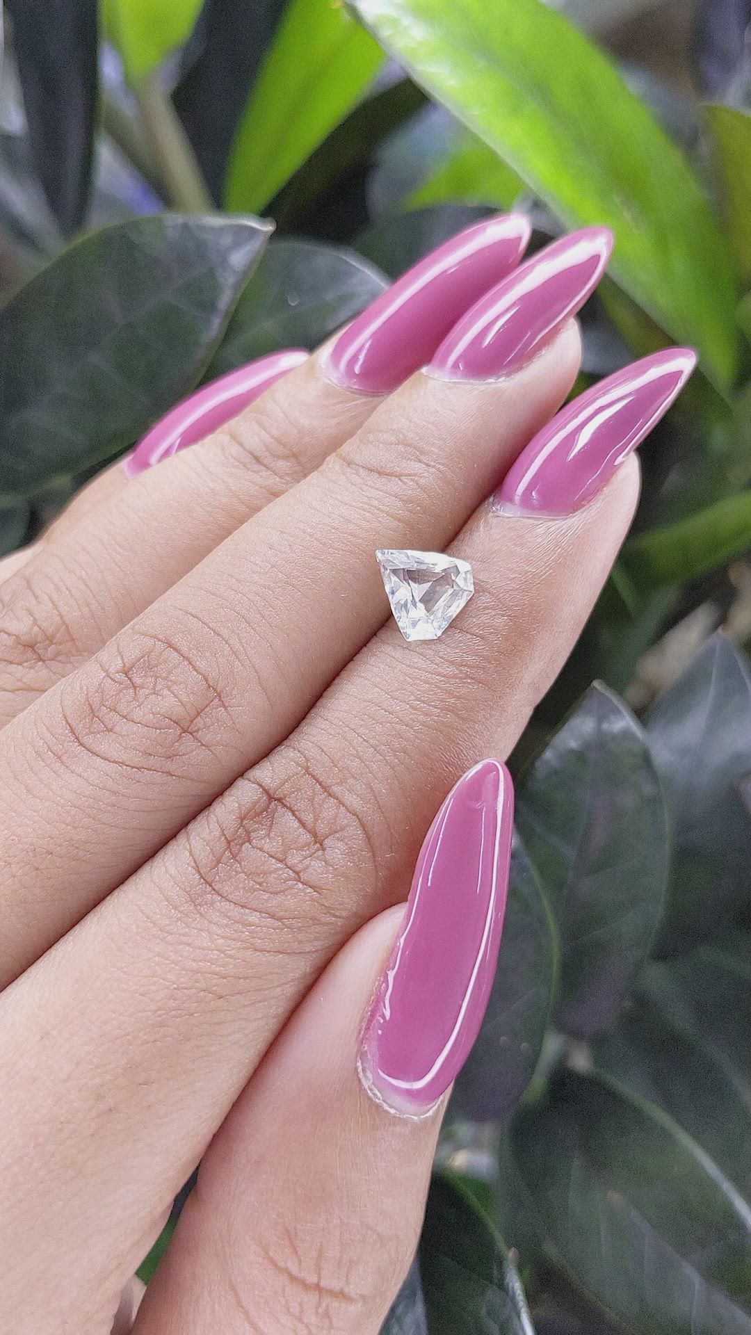 1.30 Ct. White Sapphire from Africa Size Video