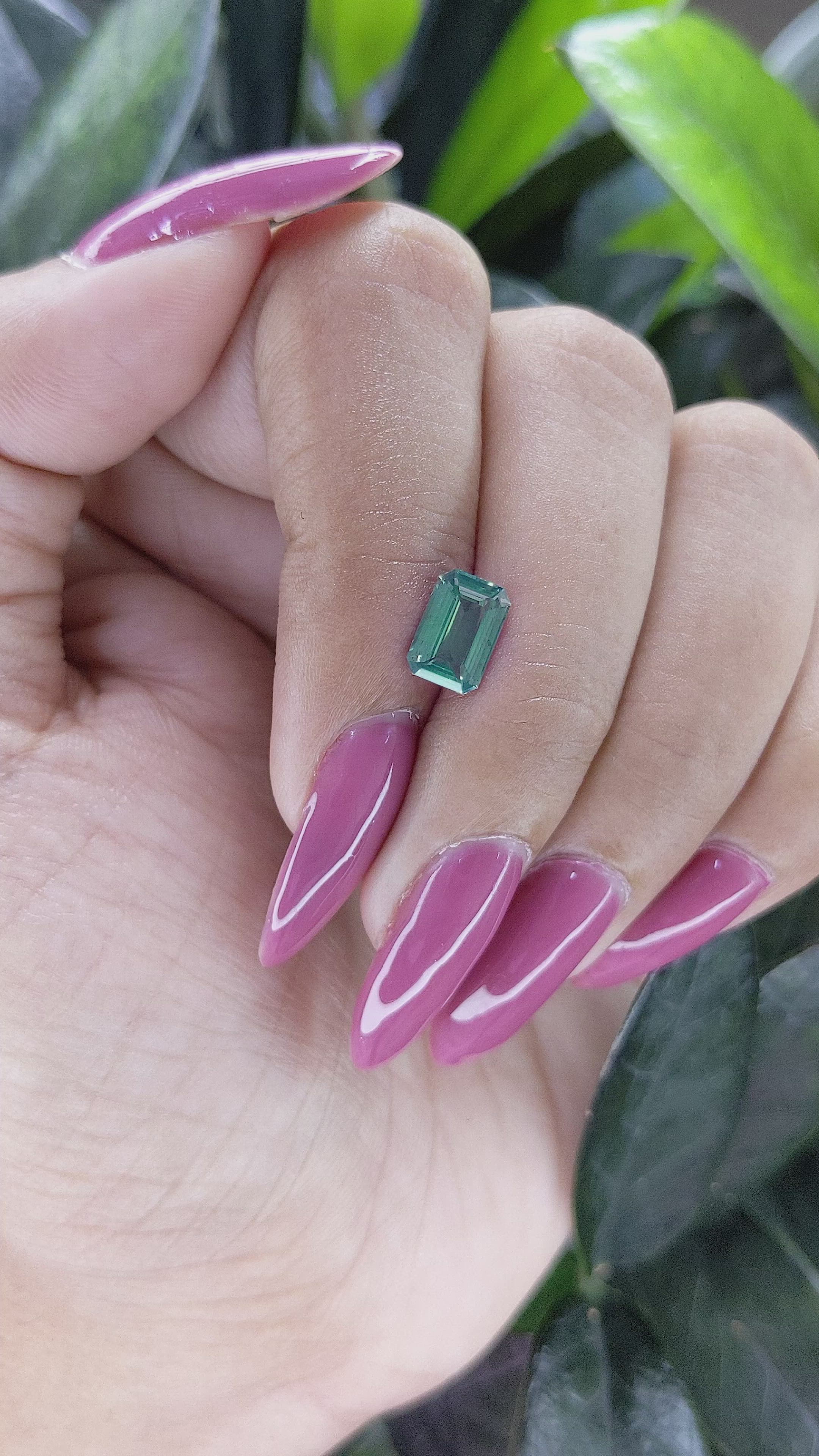 1.60 Ct. Bluish Green Sapphire from Africa Size Video