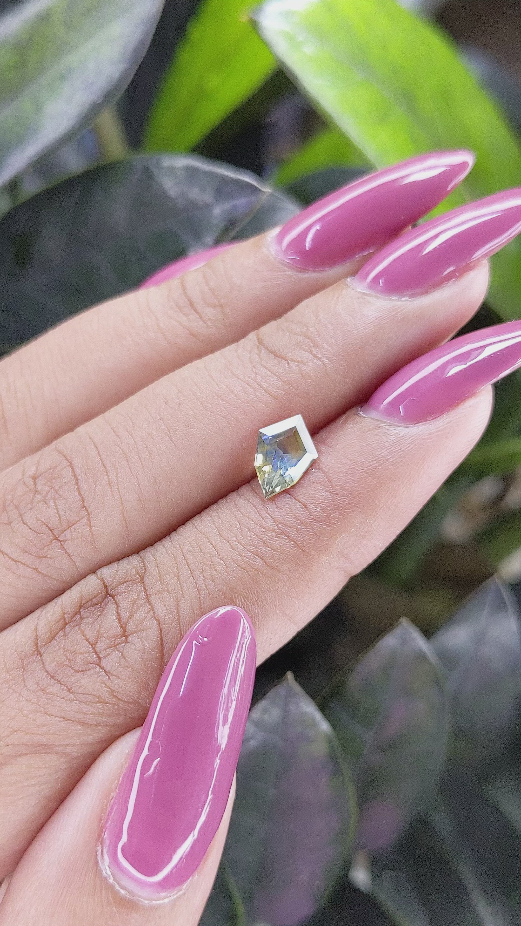 1.15 Ct. Bi Color Sapphire from Africa Size Video