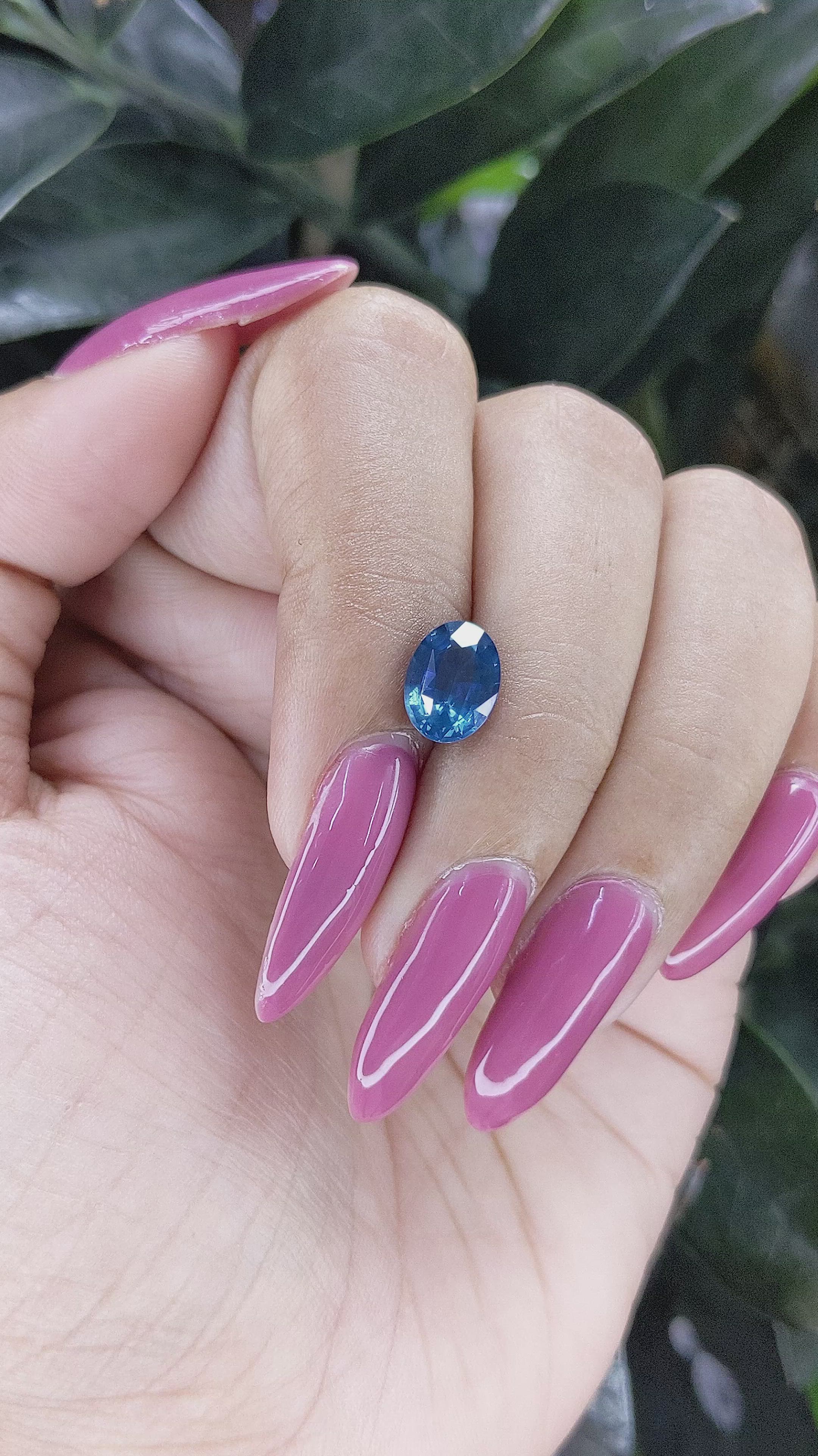 2.05 Ct. Blue Sapphire from Africa Size Video