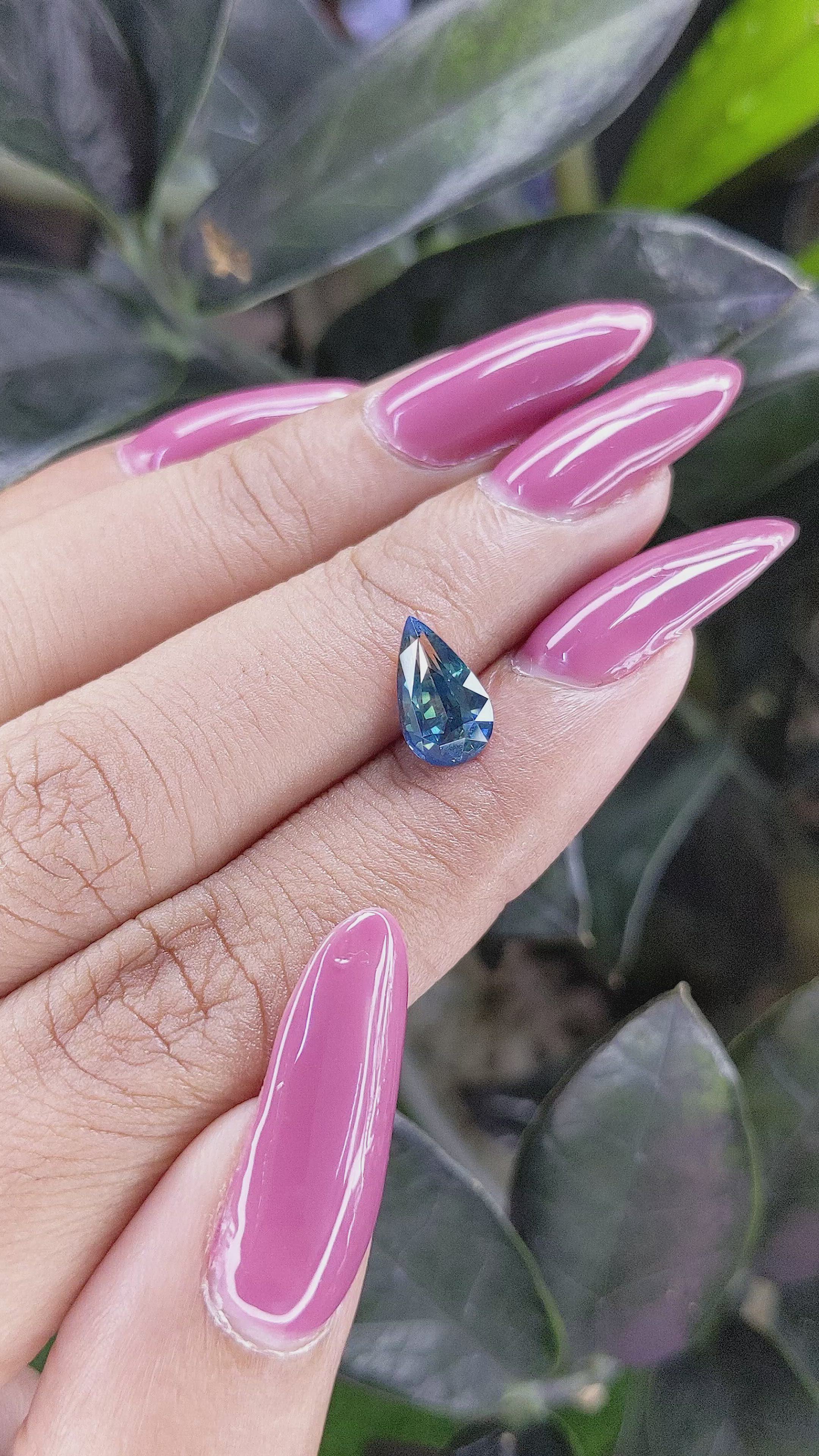 1.68 Ct. Bi Color Sapphire from Africa Size Video