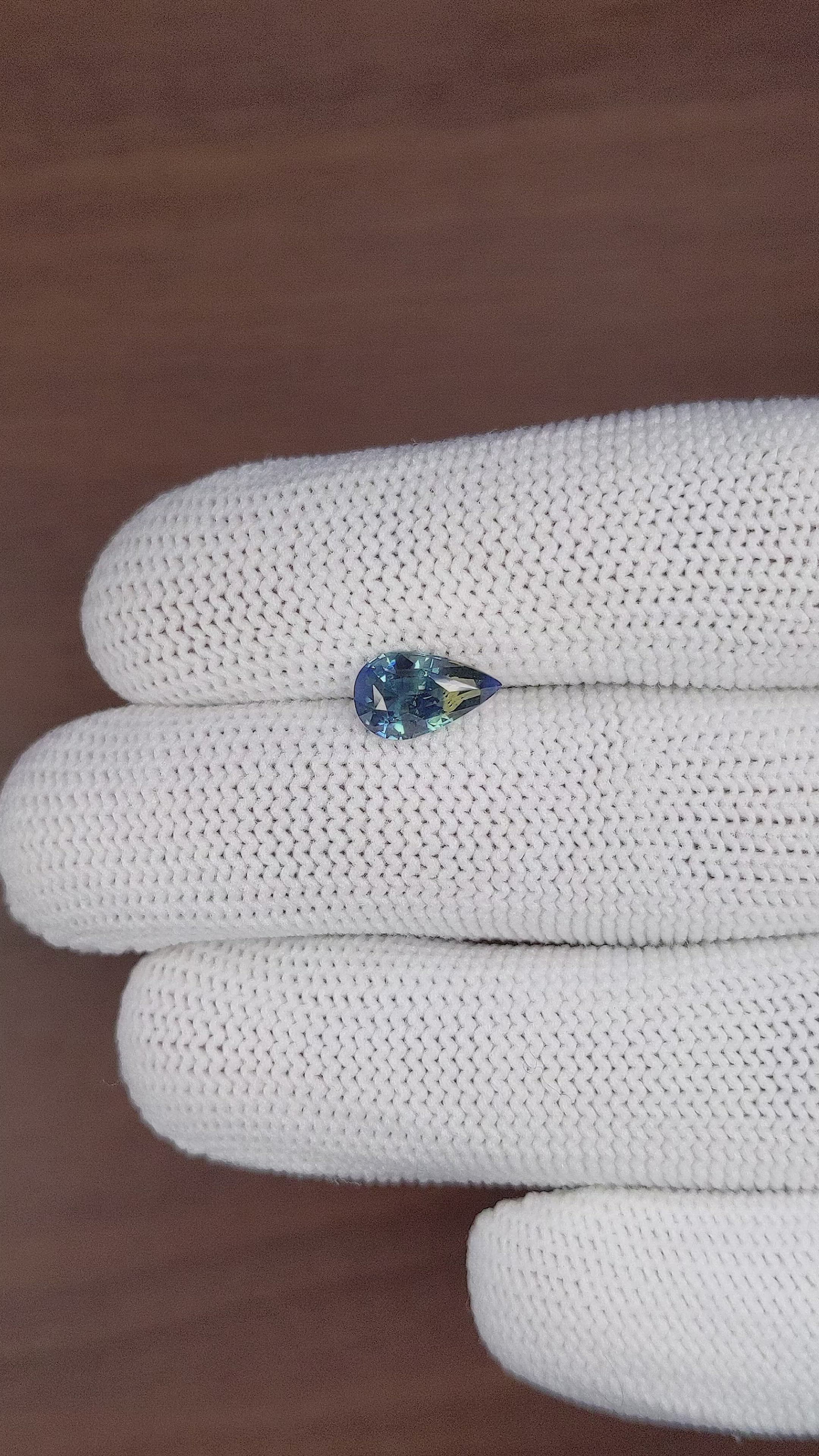 1.68 Ct. Bi Color Sapphire from Africa Size Video