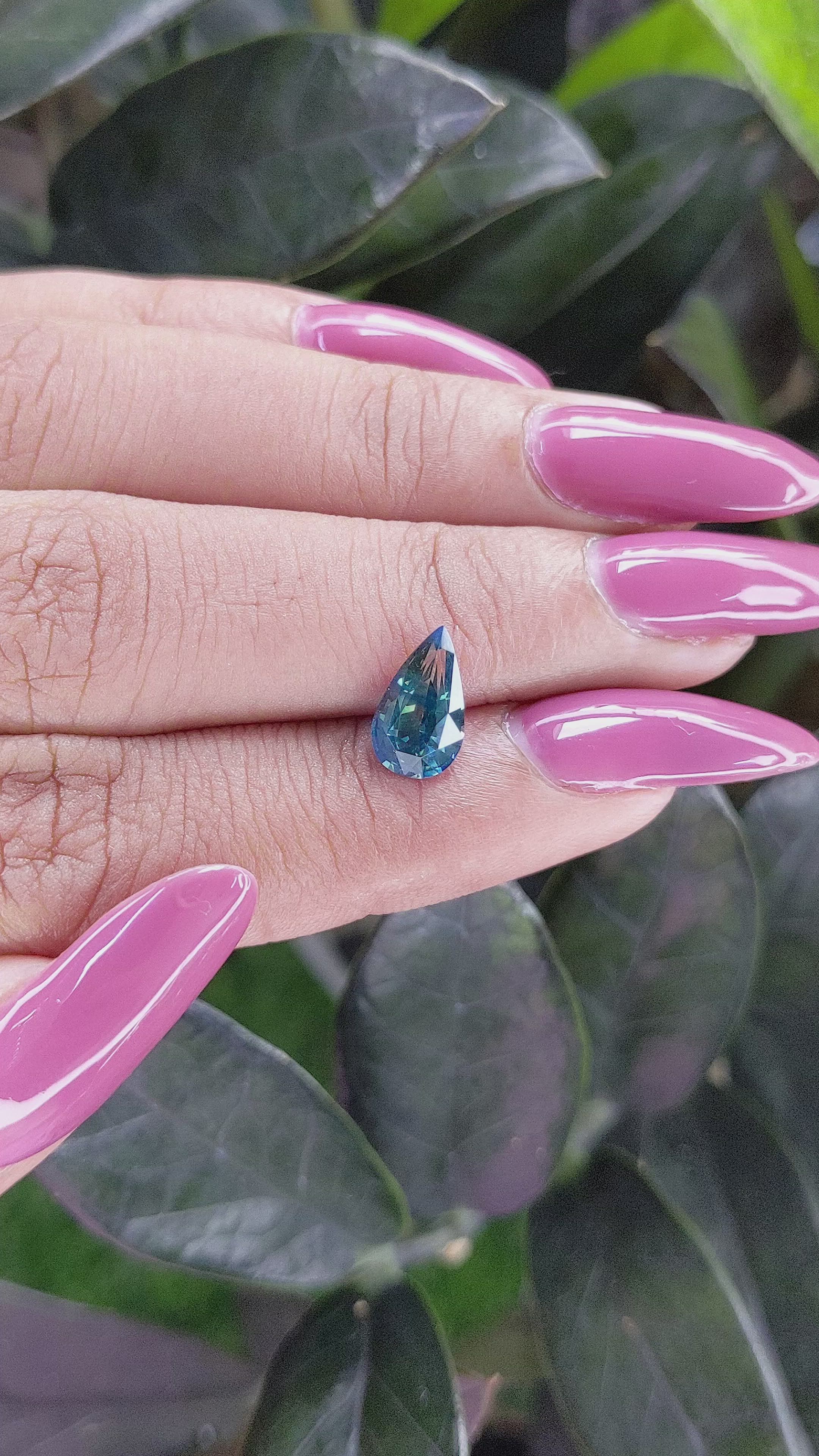 1.68 Ct. Bi Color Sapphire from Africa Size Video