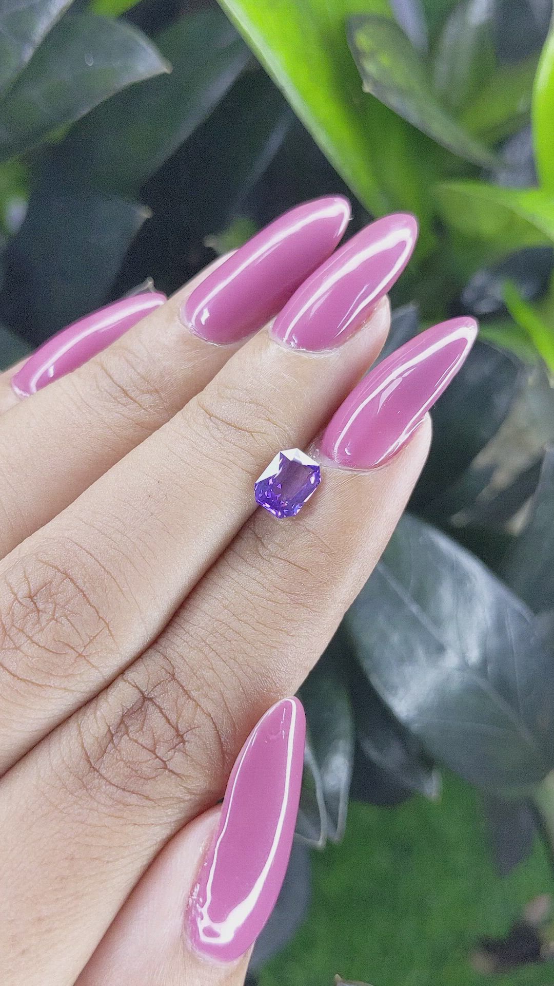 1.17 Ct. Bluish Purple Sapphire from Tanzania Size Video