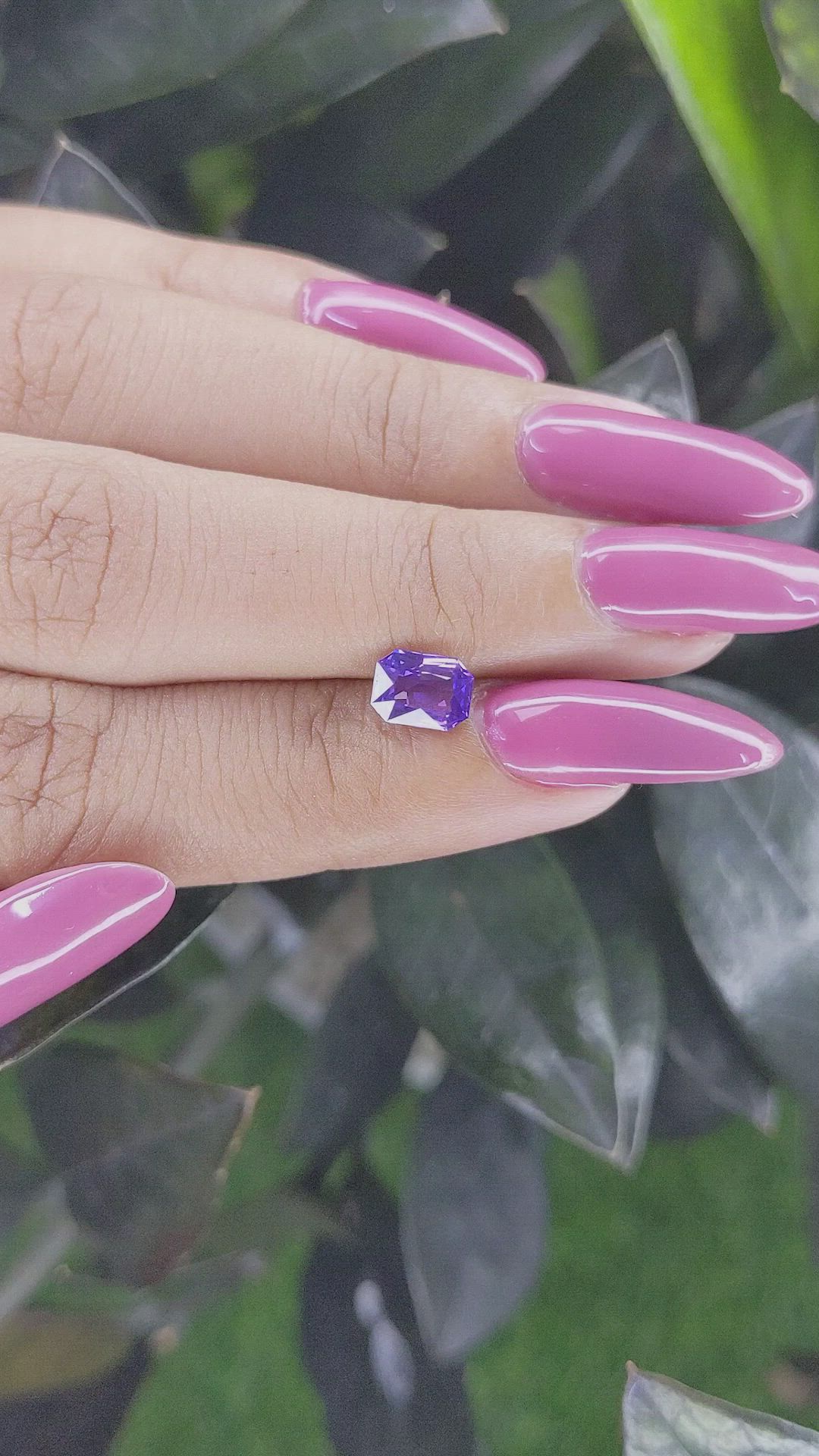 1.17 Ct. Bluish Purple Sapphire from Tanzania Size Video