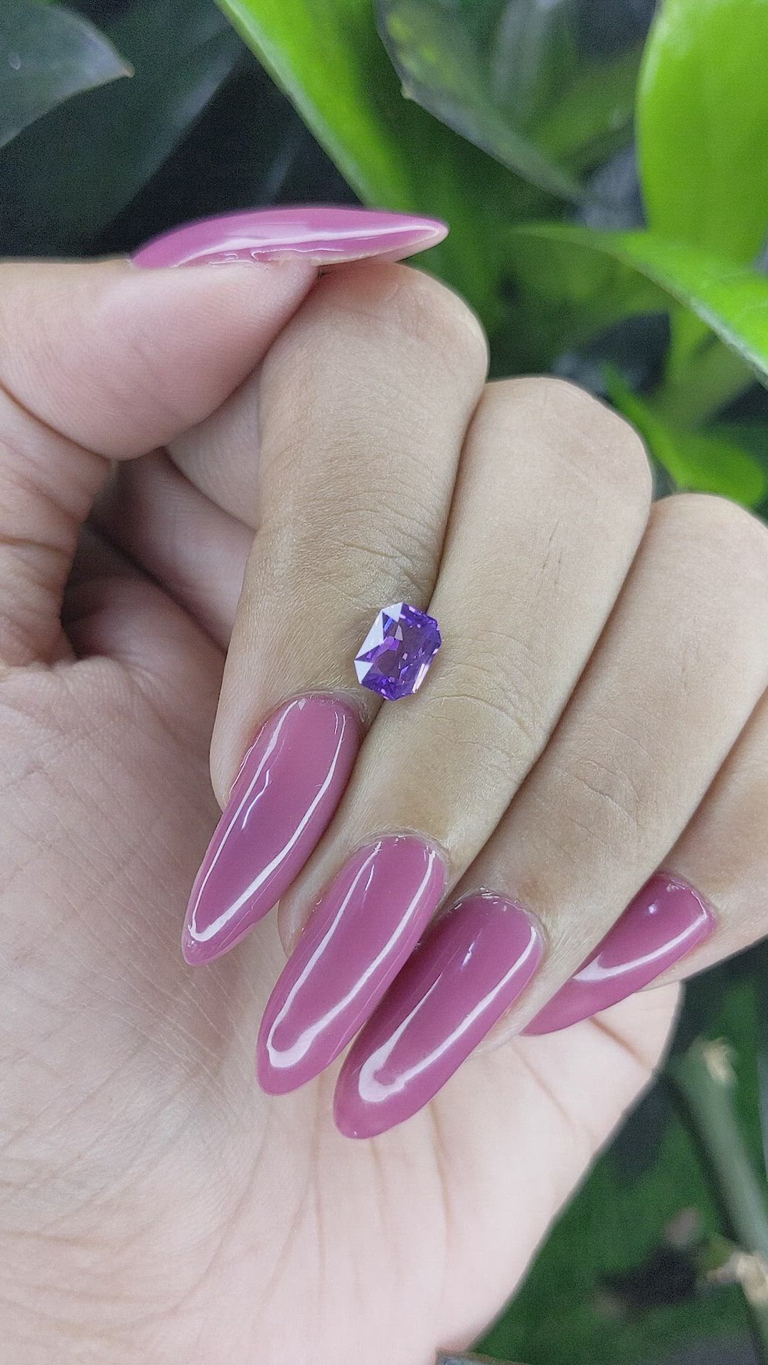 1.17 Ct. Bluish Purple Sapphire from Tanzania Size Video