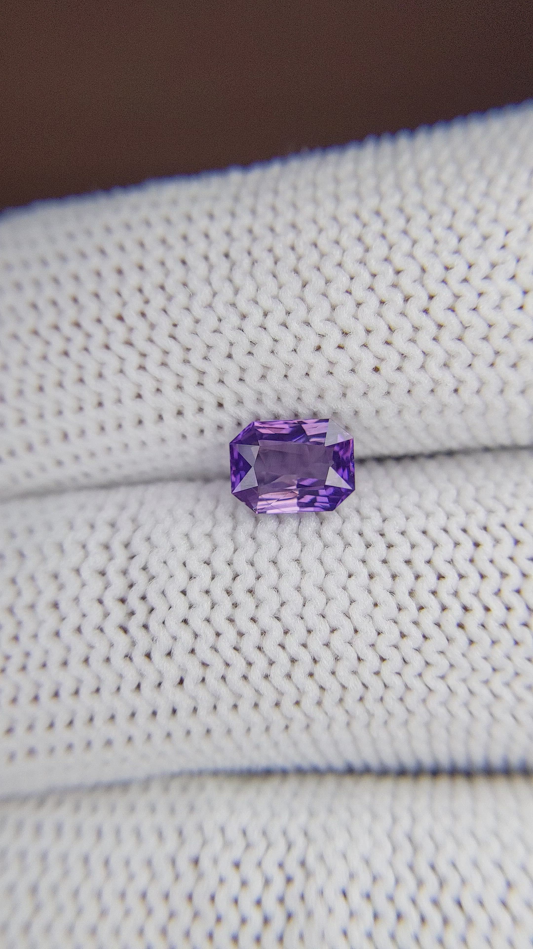 1.17 Ct. Bluish Purple Sapphire from Tanzania Size Video