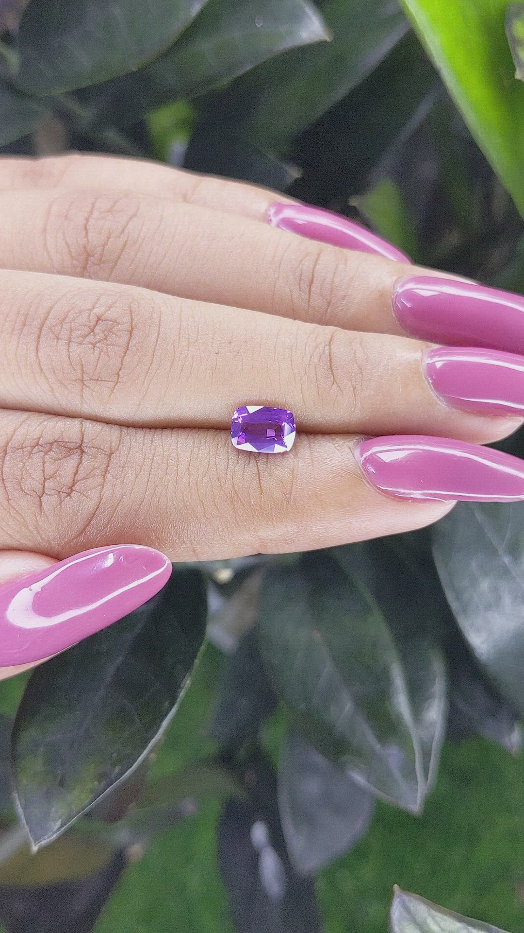 1.09 Ct. Pinkish Purple Sapphire from Tanzania Size Video