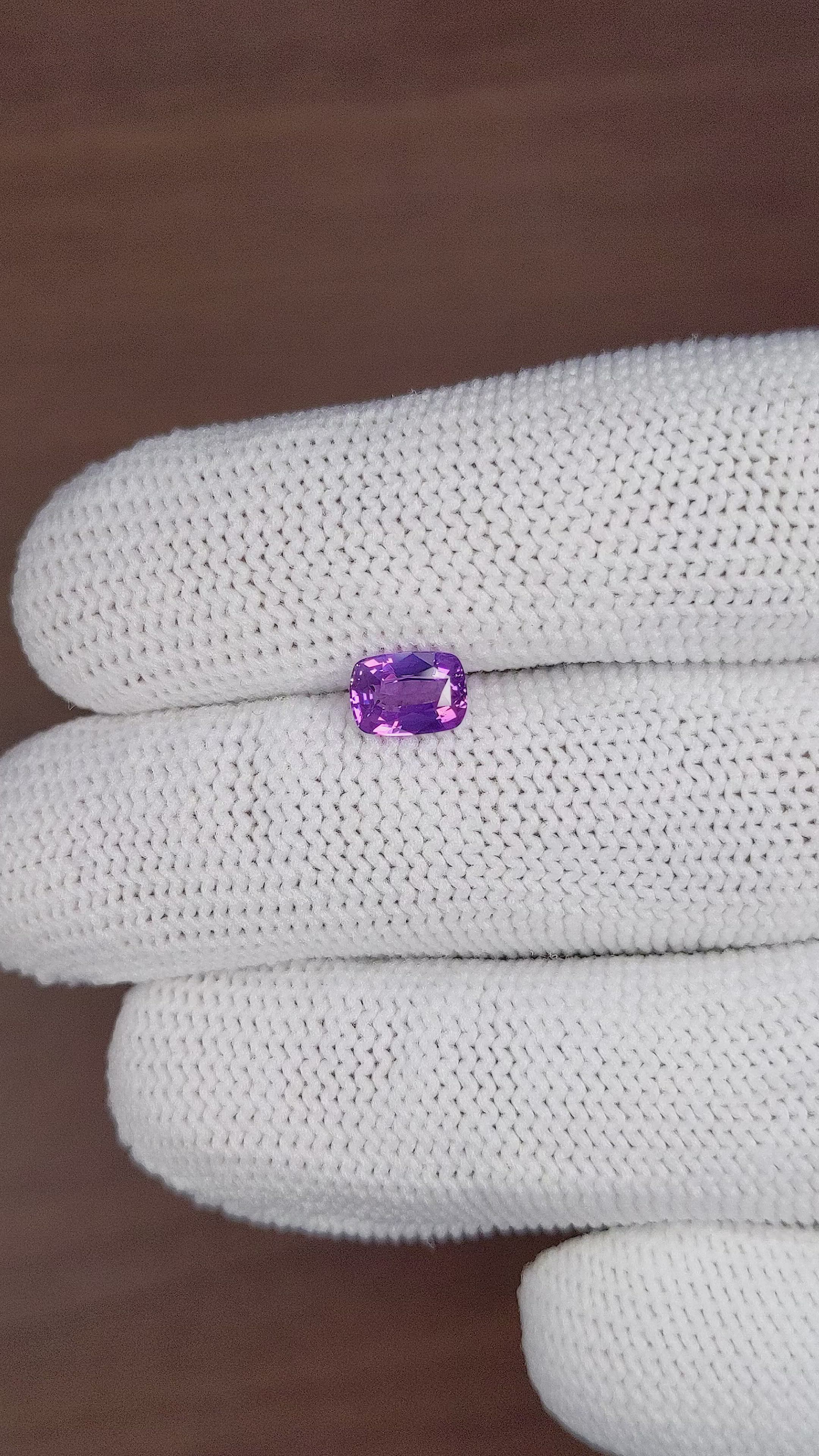 1.09 Ct. Pinkish Purple Sapphire from Tanzania Size Video