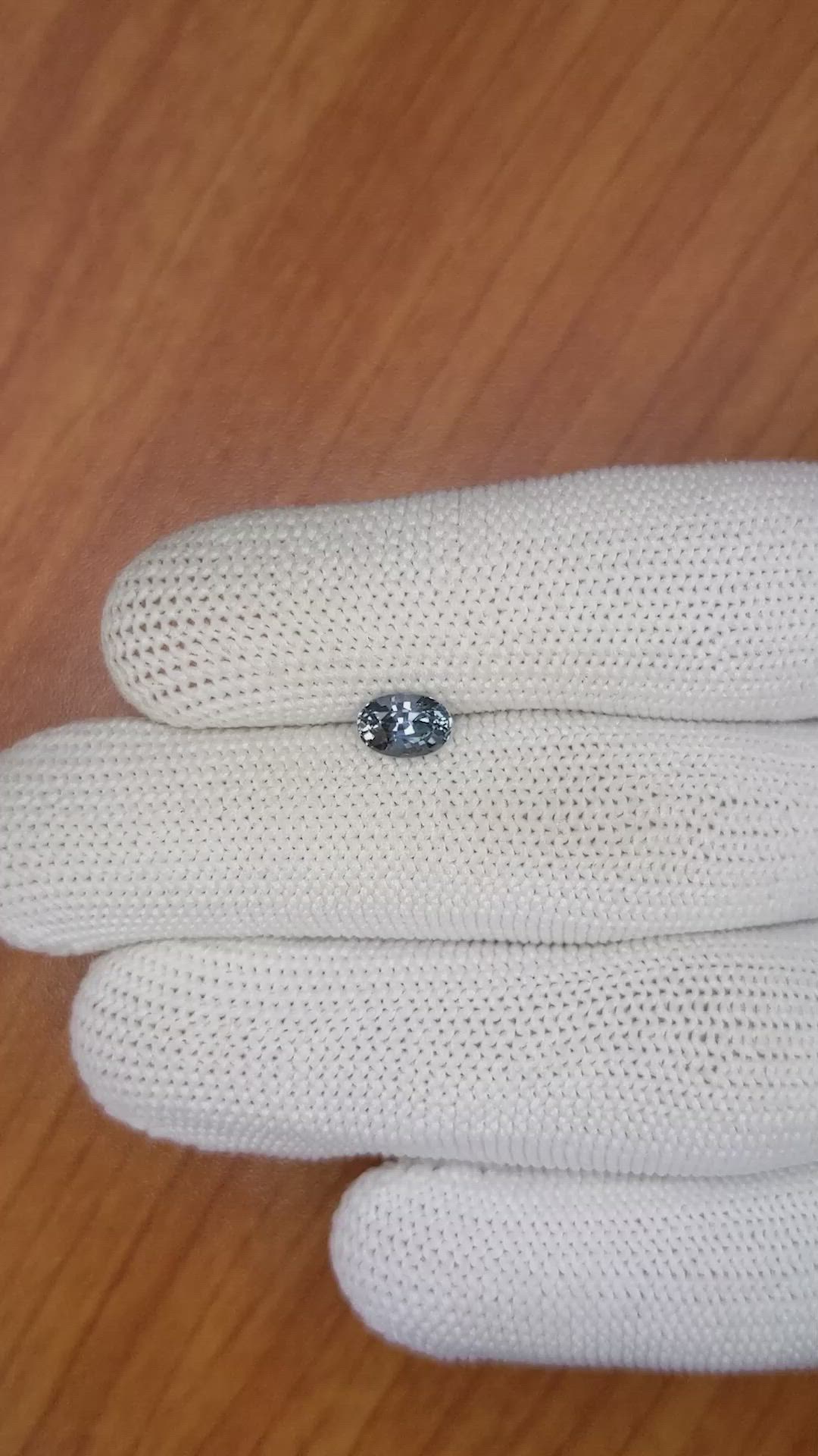 0.94 Ct. Greyish Blue Sapphire from Ceylon (Sri Lanka) Size Video