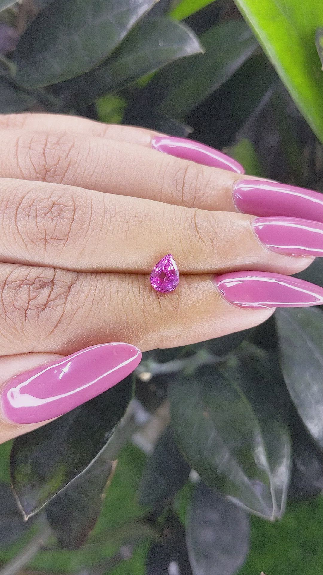 1.05 Ct. Purplish Pink Sapphire from Tanzania Size Video