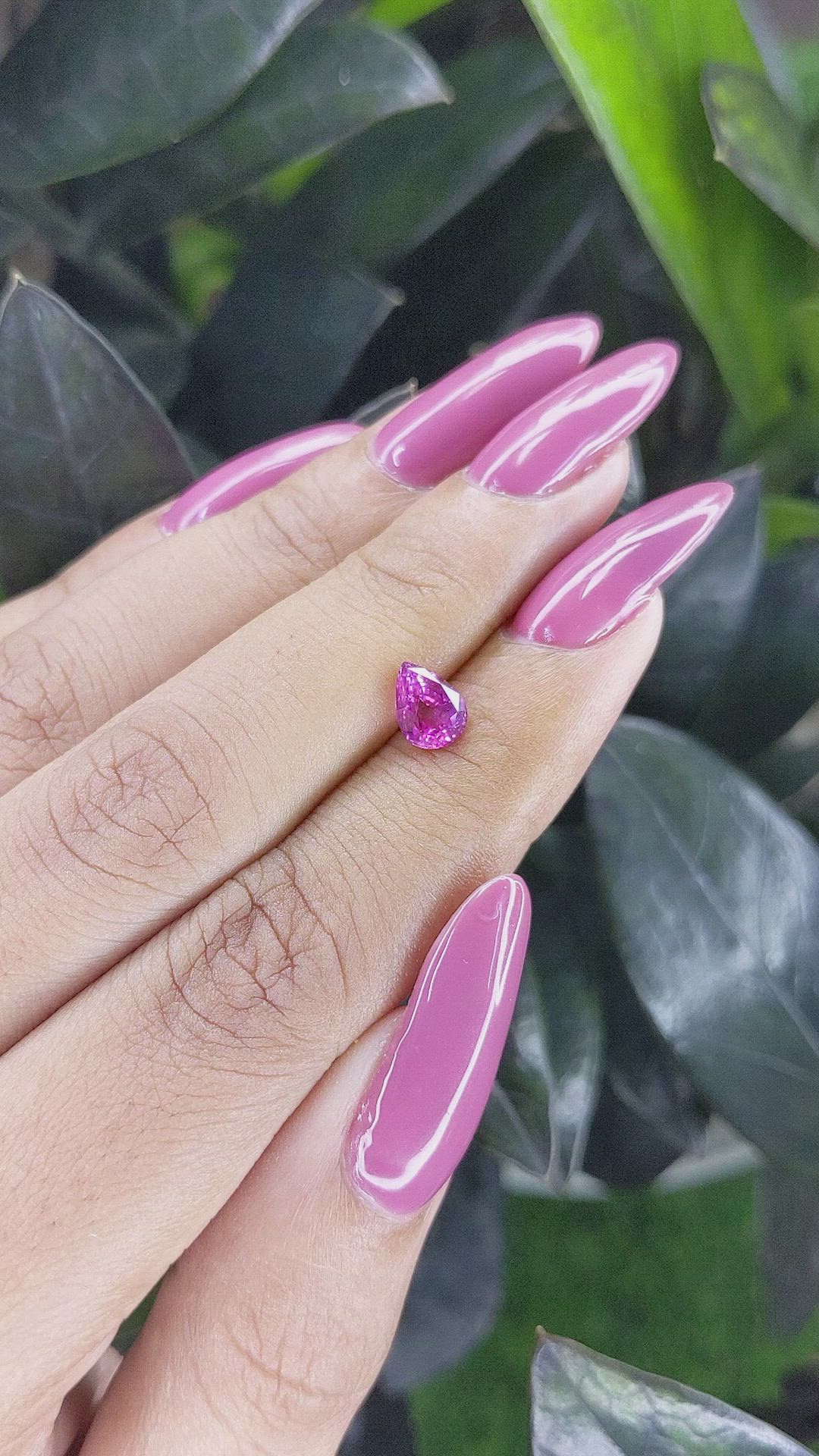 1.05 Ct. Purplish Pink Sapphire from Tanzania Size Video