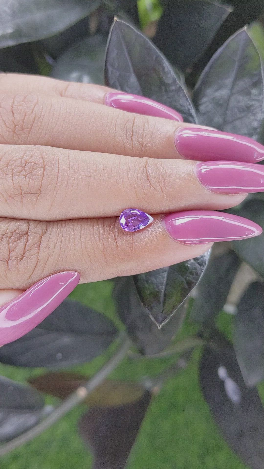 0.70 Ct. Purple Sapphire from Tanzania Size Video