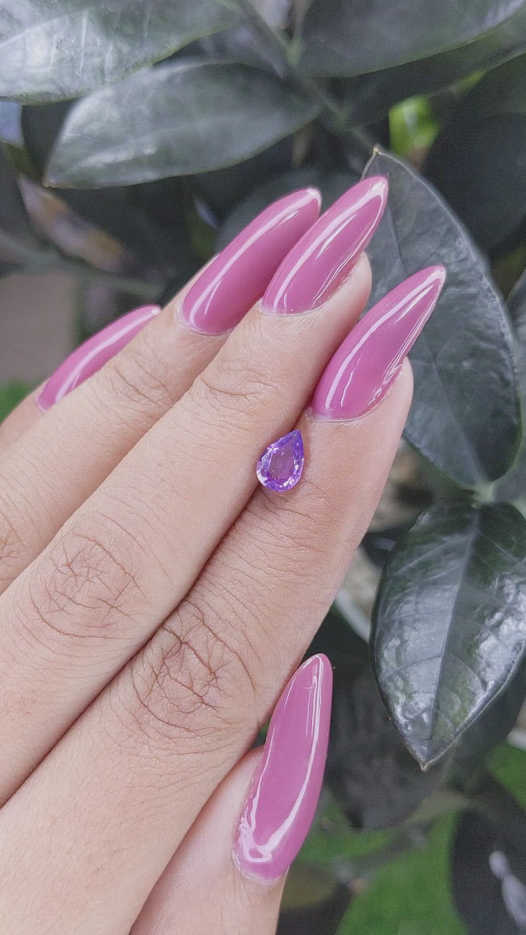 0.70 Ct. Purple Sapphire from Tanzania Size Video